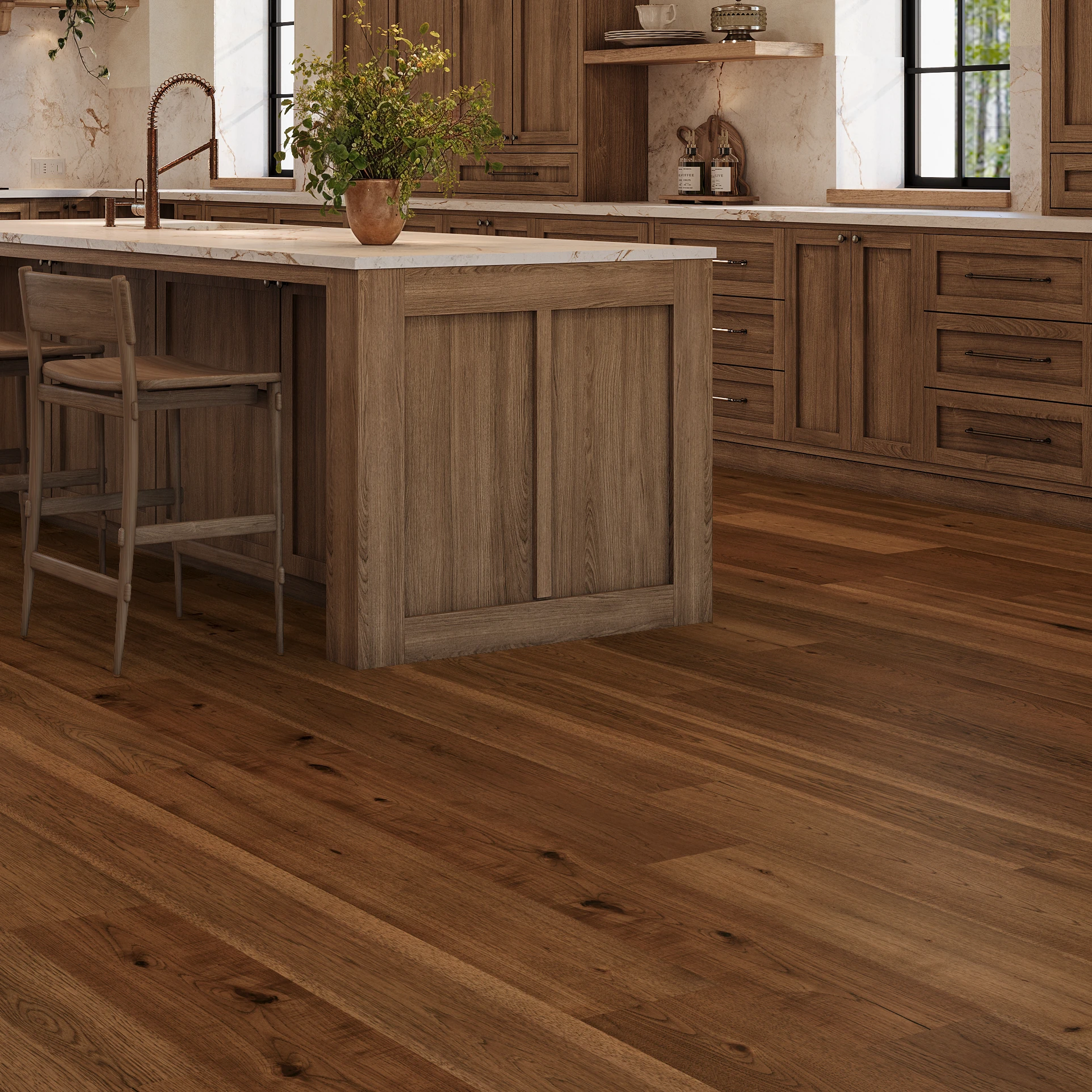 Cherokee Hickory - Roanoke 9.5" Wood Floor Indoor Flooring visualization by Denali Hardwood Floors