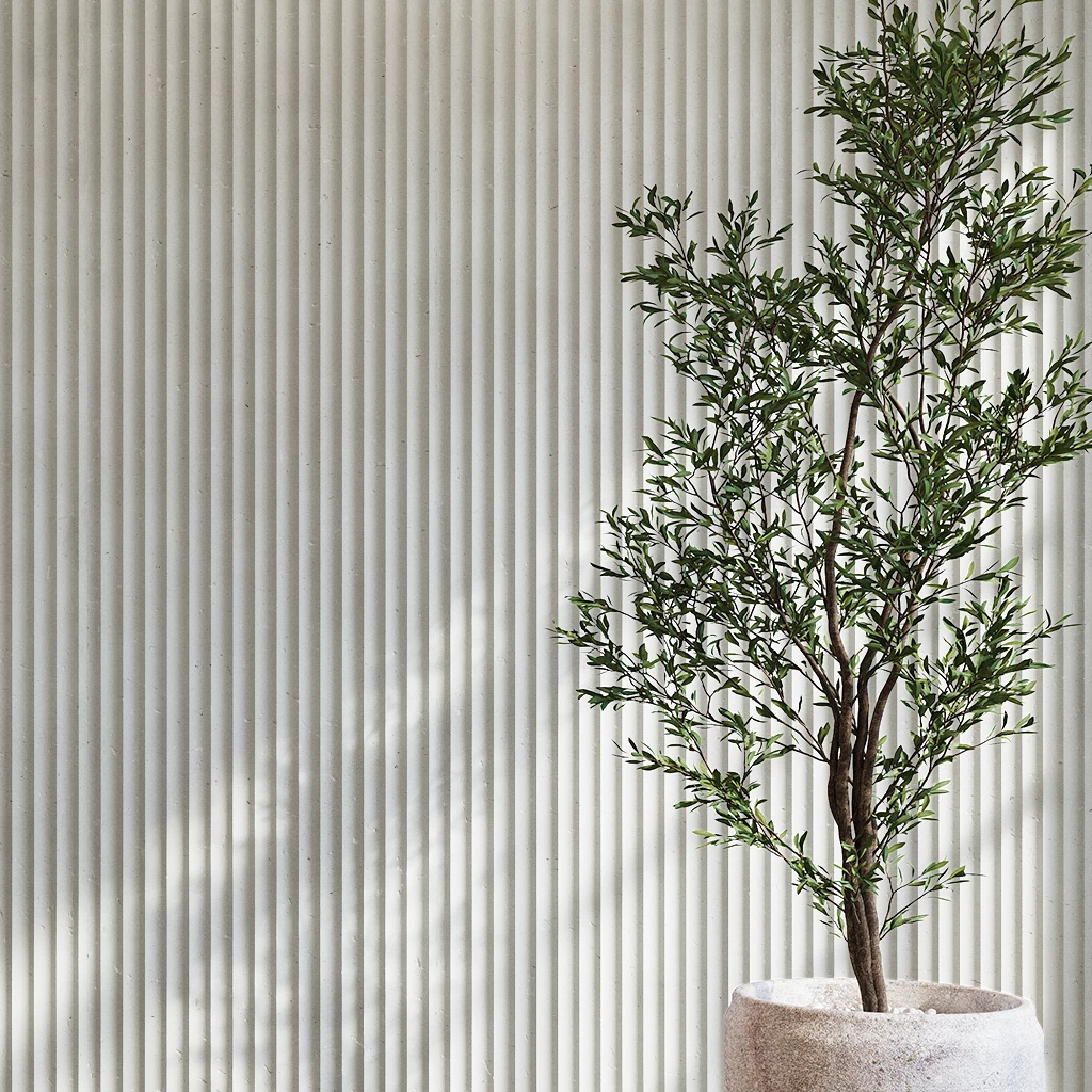 Visualisation de Ash 24x96 Fluted Cladding Revêtement mural par Dekko Concrete