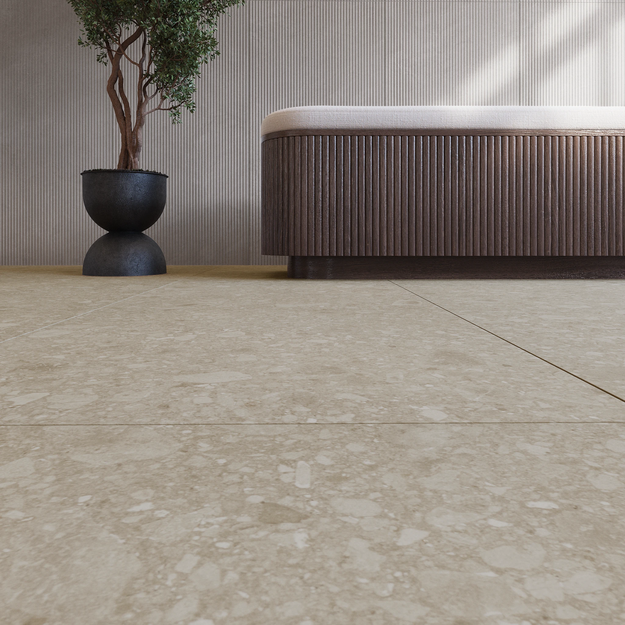 Lombarda Sabbia 24x24 Porcelain Tile Indoor Flooring visualization by Ceragres