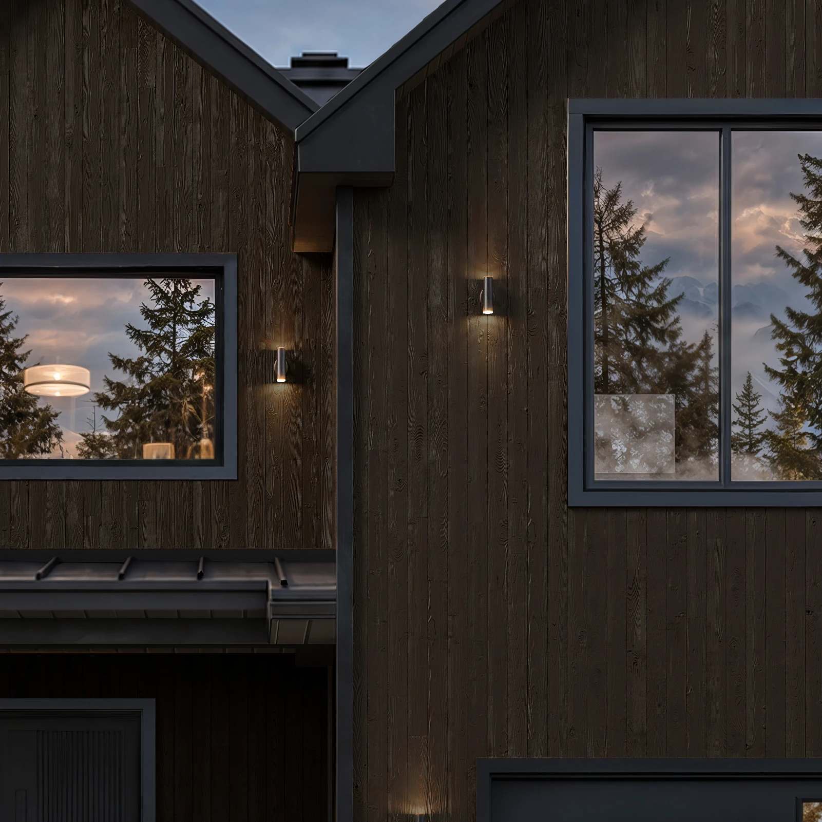Timber Forge - Burnt Ember Wood Siding Exterior Ceiling and Soffit visualization by Glacier Millworks