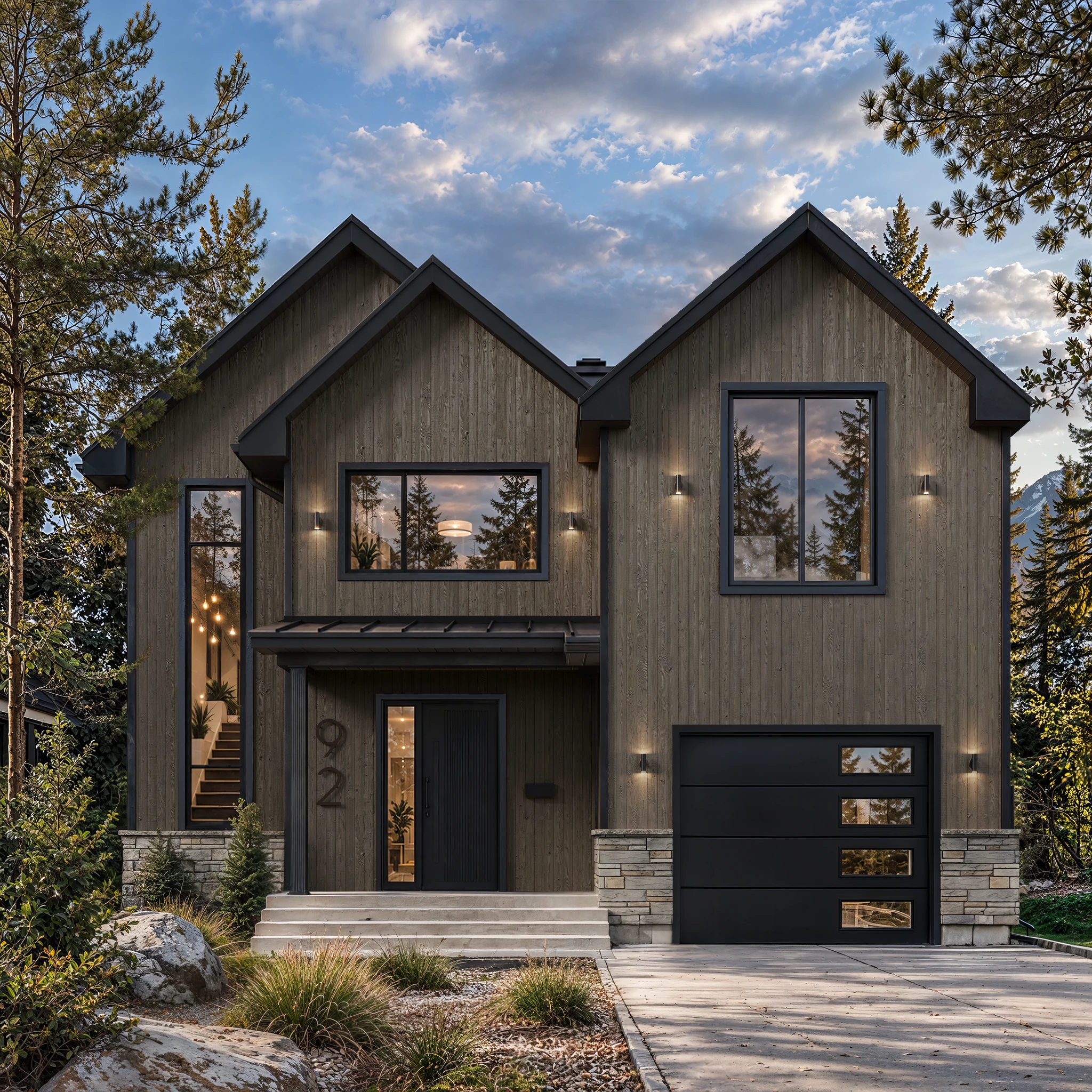 Visualisation de Timber Forge Colonial Homestead Plafond et soffite extérieurs par Glacier Millworks