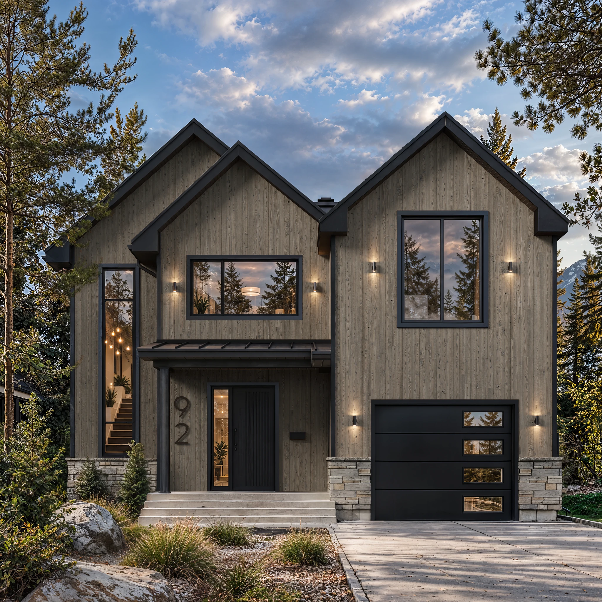 Visualisation de Timber Forge Dusty Trail Plafond et soffite extérieurs par Glacier Millworks