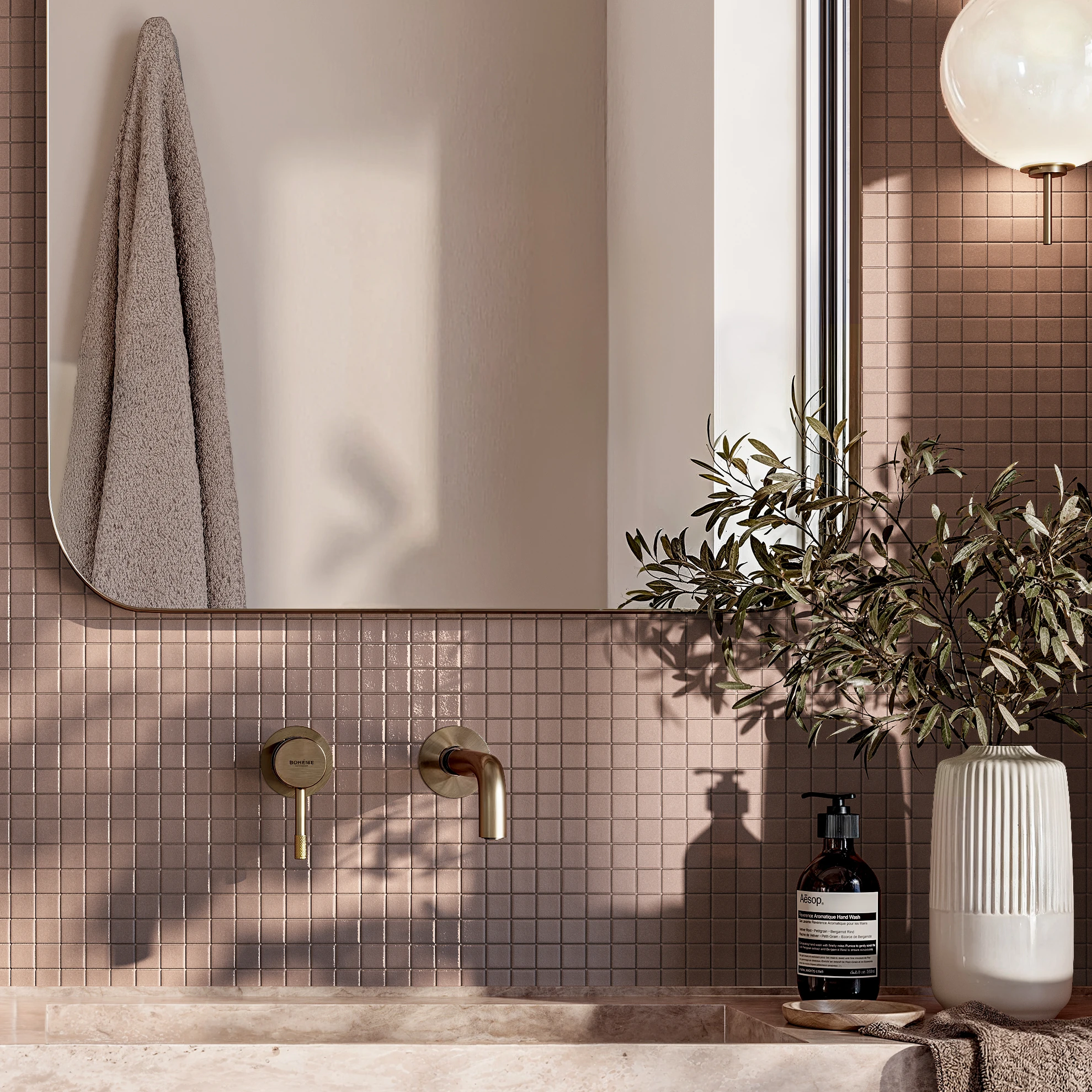 Visualisation de Cubix Toffee 1x1 Couvre-plancher intérieur par Ceragres