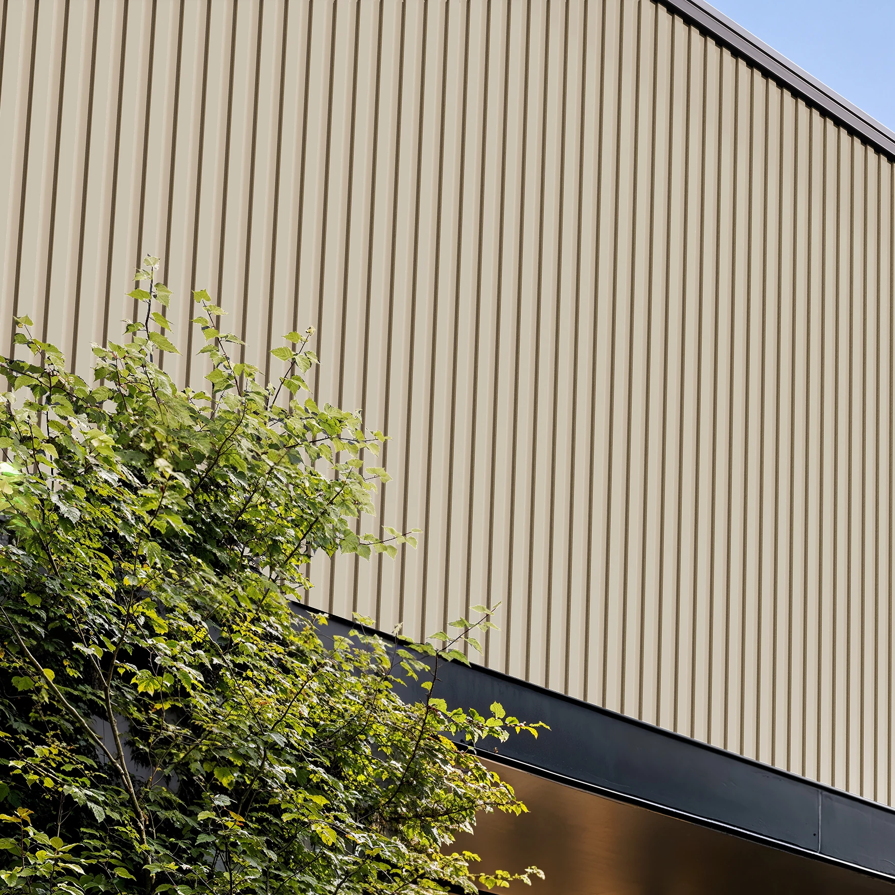Almond Wes-Trix® WT1 Metal Siding Exterior Wall Cladding visualization by Western States Metal Roofing