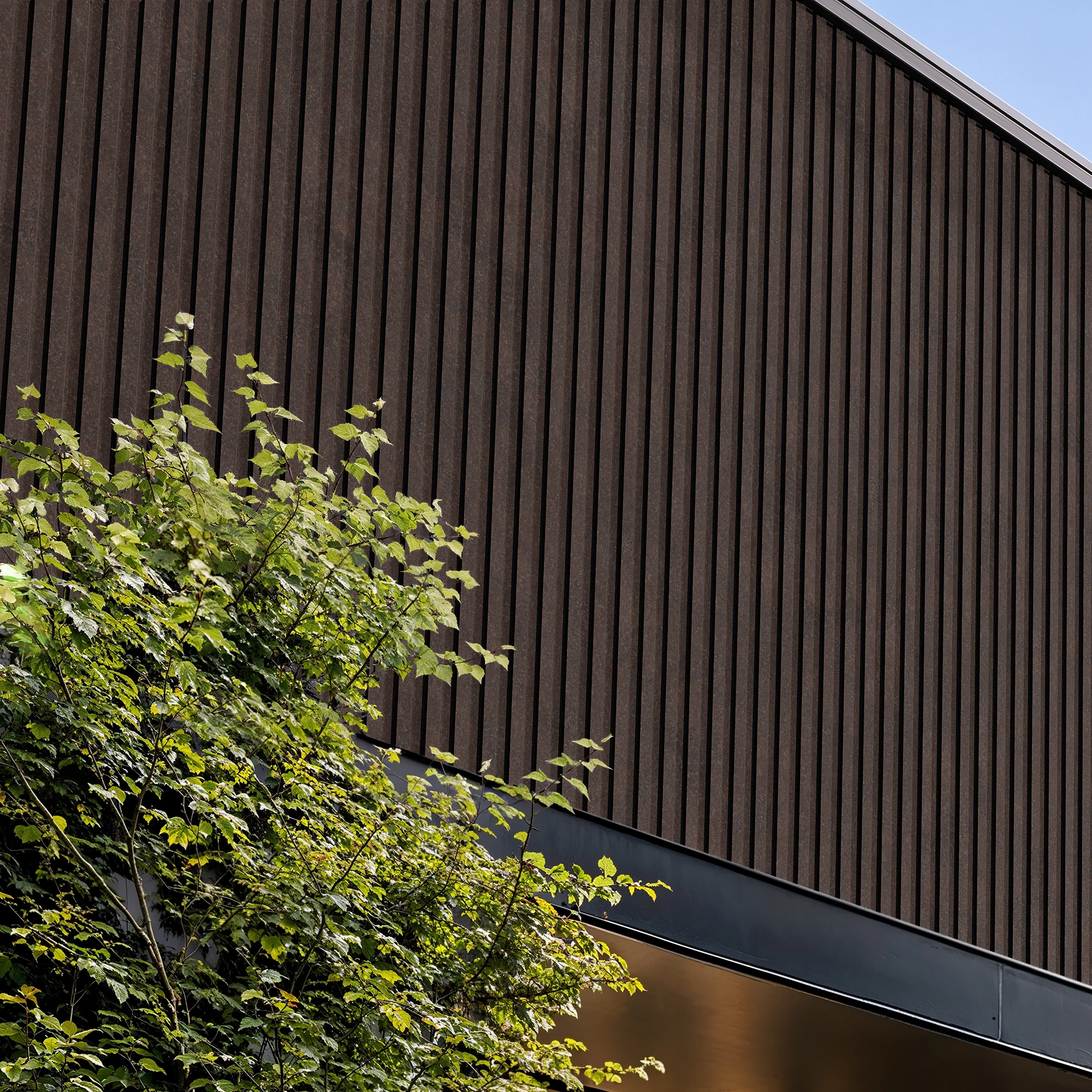 Visualisation de Blackened Copper Wes-Trix® WT1 Revêtement mural extérieur par Western States Metal Roofing