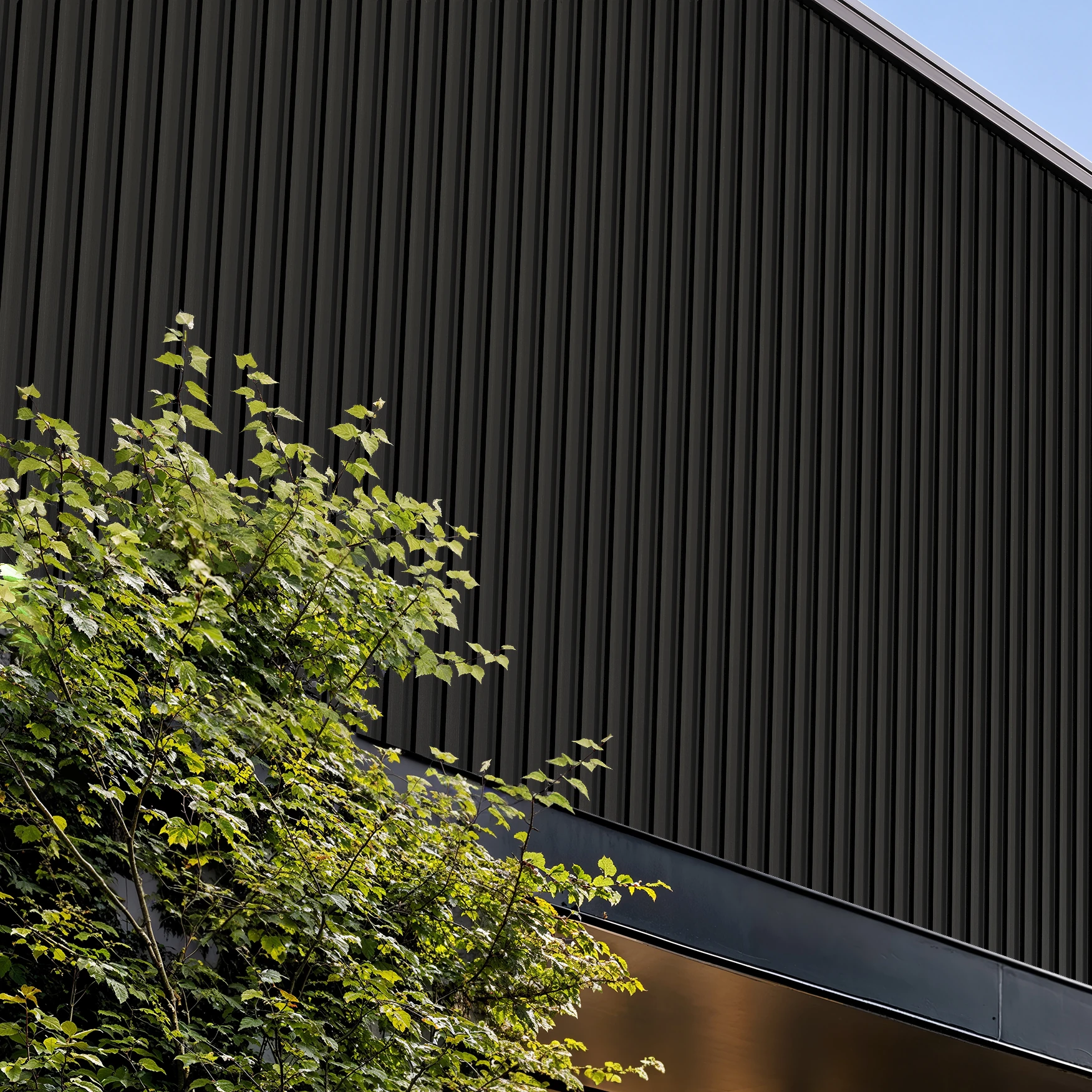 Burnt Wood Wes-Trix® WT1 Metal Siding Exterior Wall Cladding visualization by Western States Metal Roofing
