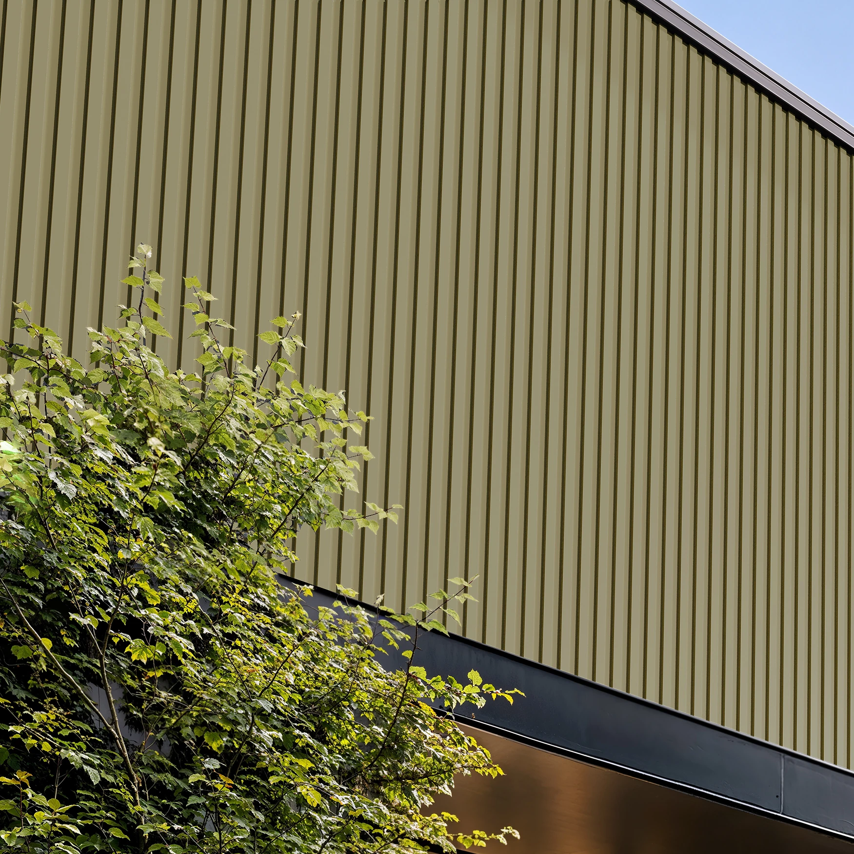 Champagne Wes-Trix® WT1 Metal Siding Exterior Wall Cladding visualization by Western States Metal Roofing