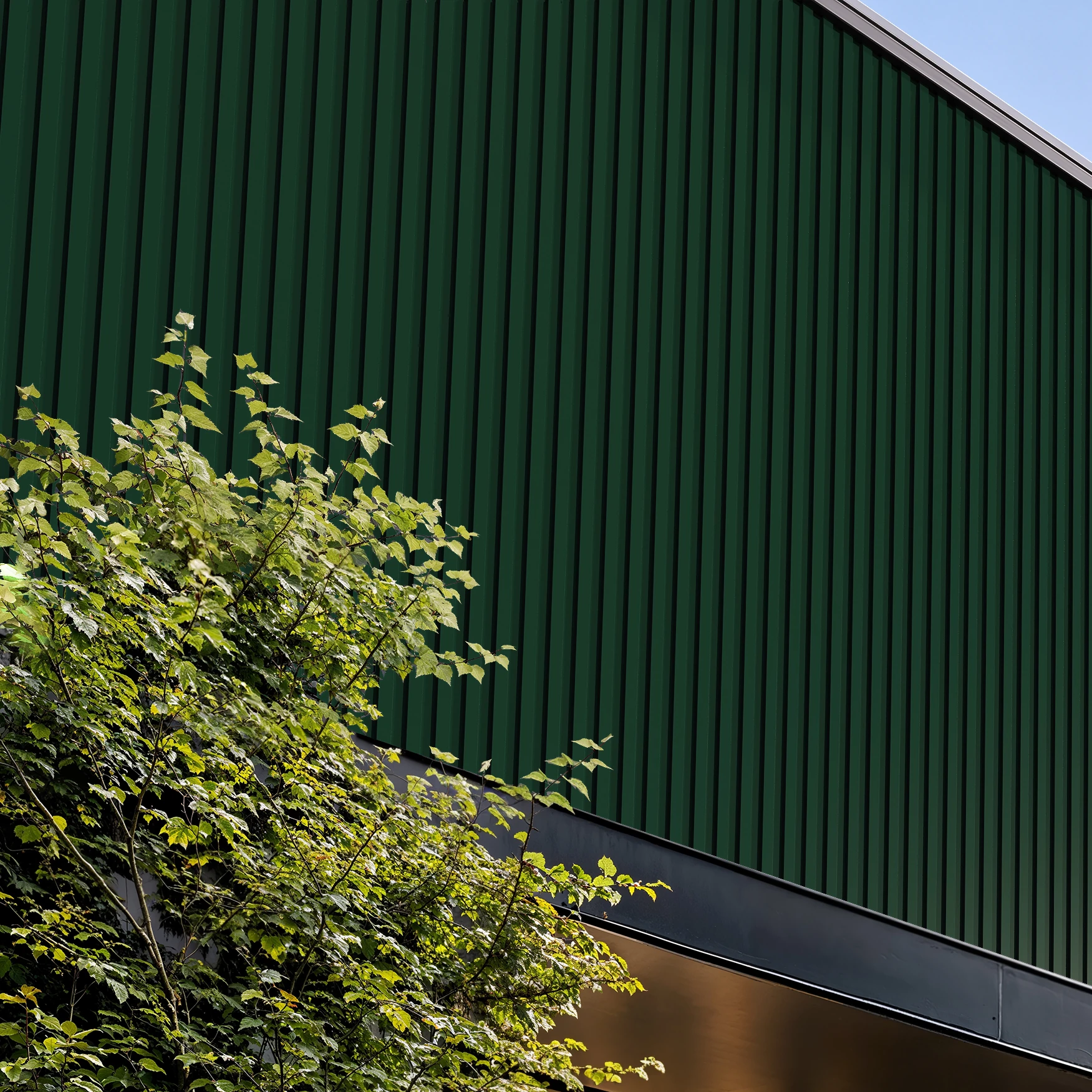 Classic Green Wes-Trix® WT1 Metal Siding Exterior Wall Cladding visualization by Western States Metal Roofing
