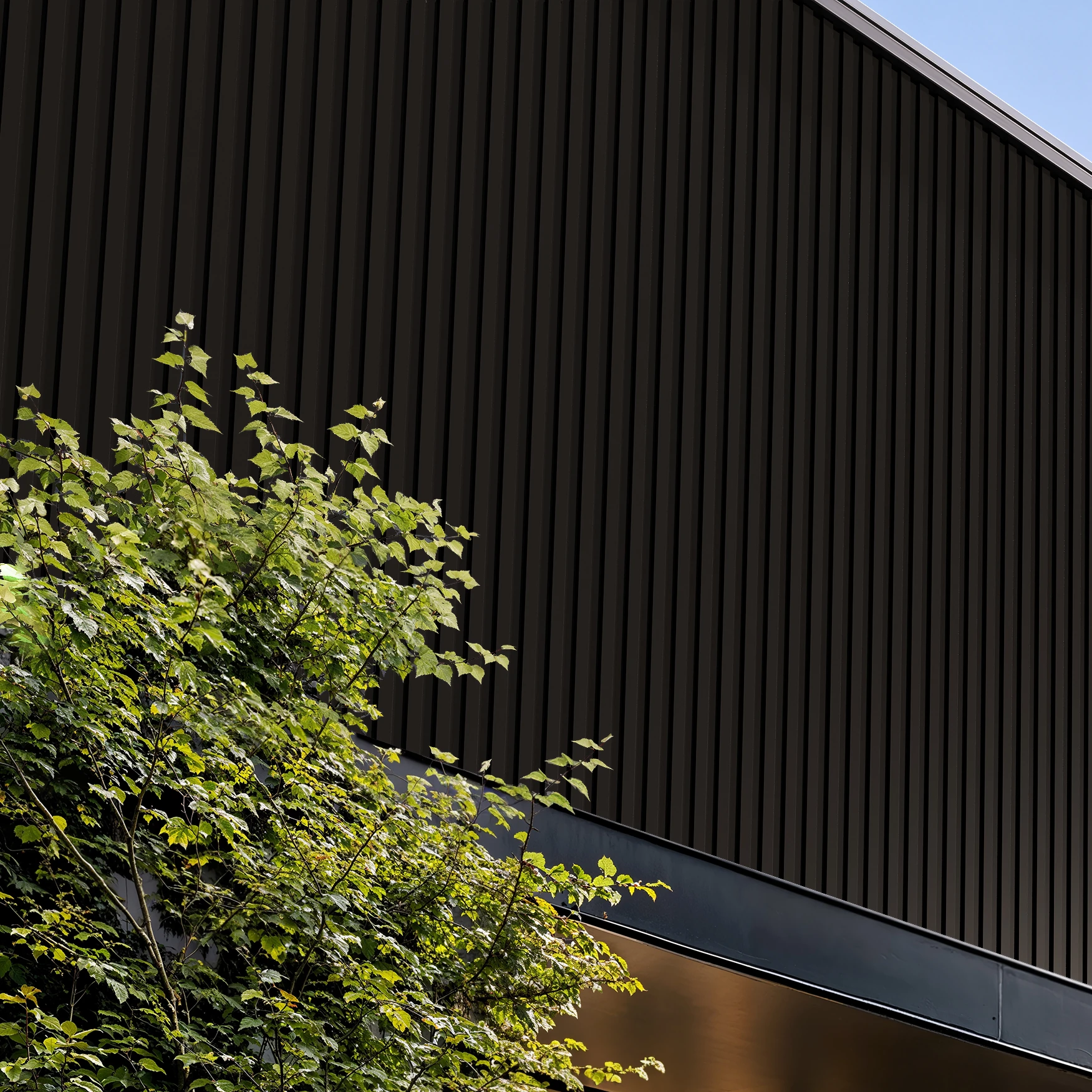 Dark Bronze Wes-Trix® WT1 Metal Siding Exterior Wall Cladding visualization by Western States Metal Roofing