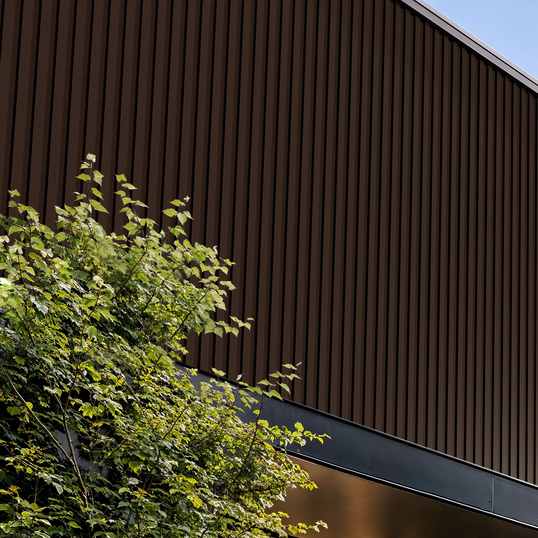 Mansard Brown Wes-Trix® WT1 Metal Siding Exterior Wall Cladding visualization by Western States Metal Roofing