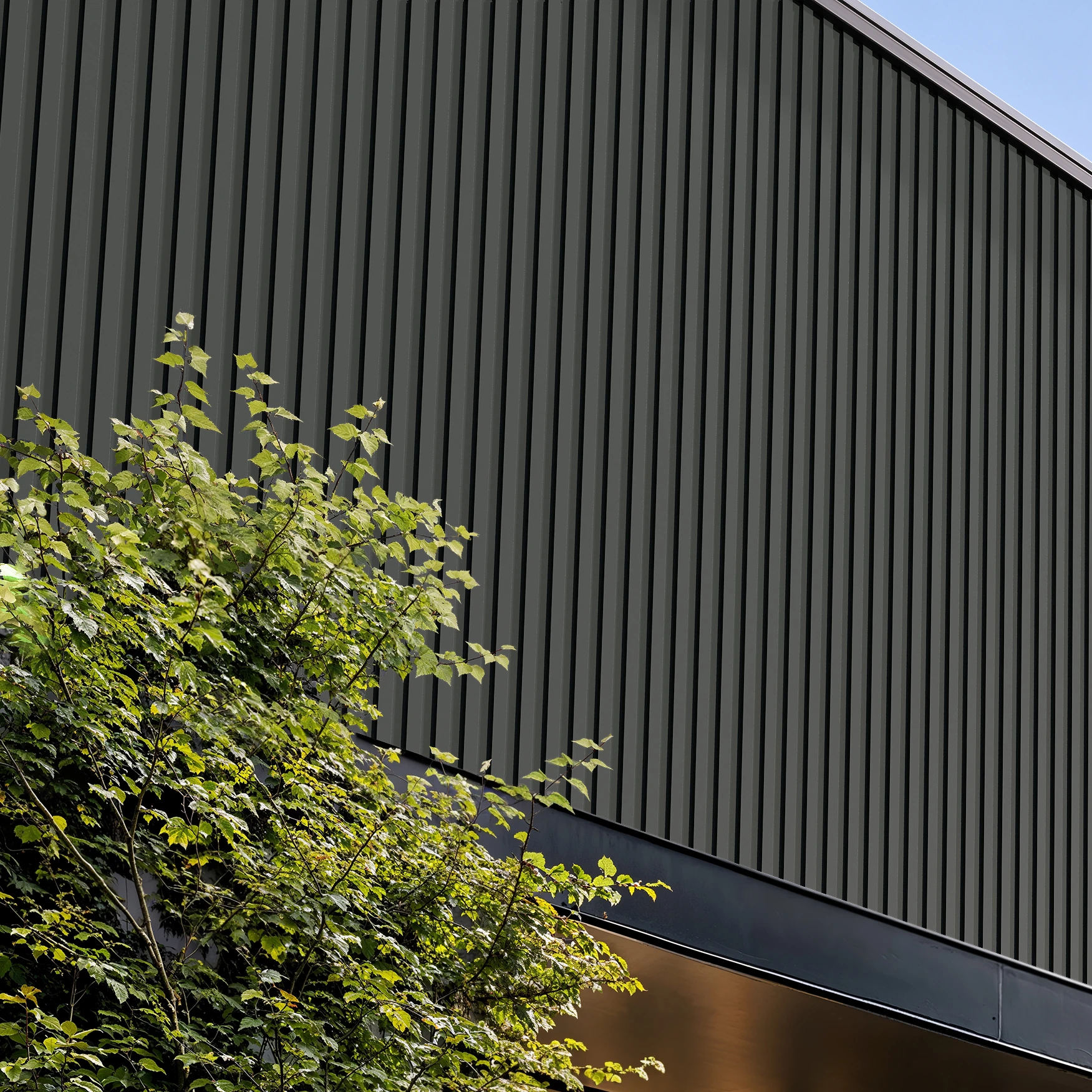 Matte Musket Gray Wes-Trix® WT1 Metal Siding Exterior Wall Cladding visualization by Western States Metal Roofing