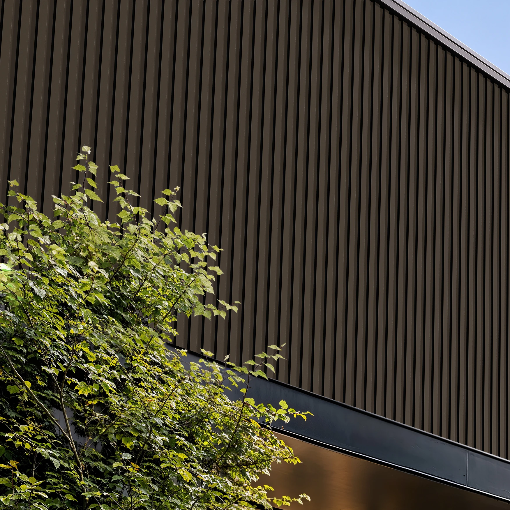 Matte Patina Wes-Trix® WT1 Metal Siding Exterior Wall Cladding visualization by Western States Metal Roofing
