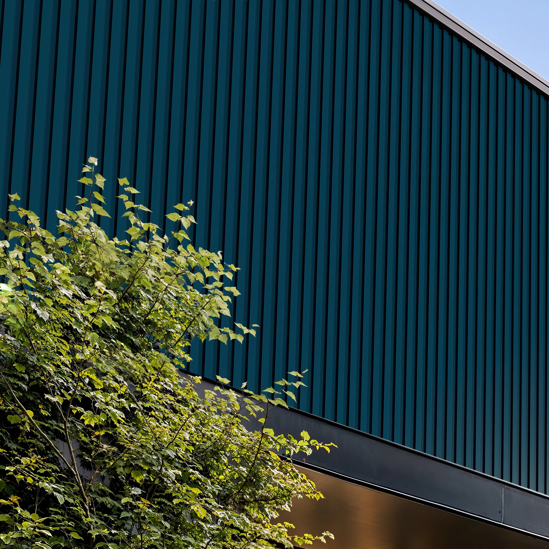 Regal Blue Wes-Trix® WT1 Metal Siding Exterior Wall Cladding visualization by Western States Metal Roofing