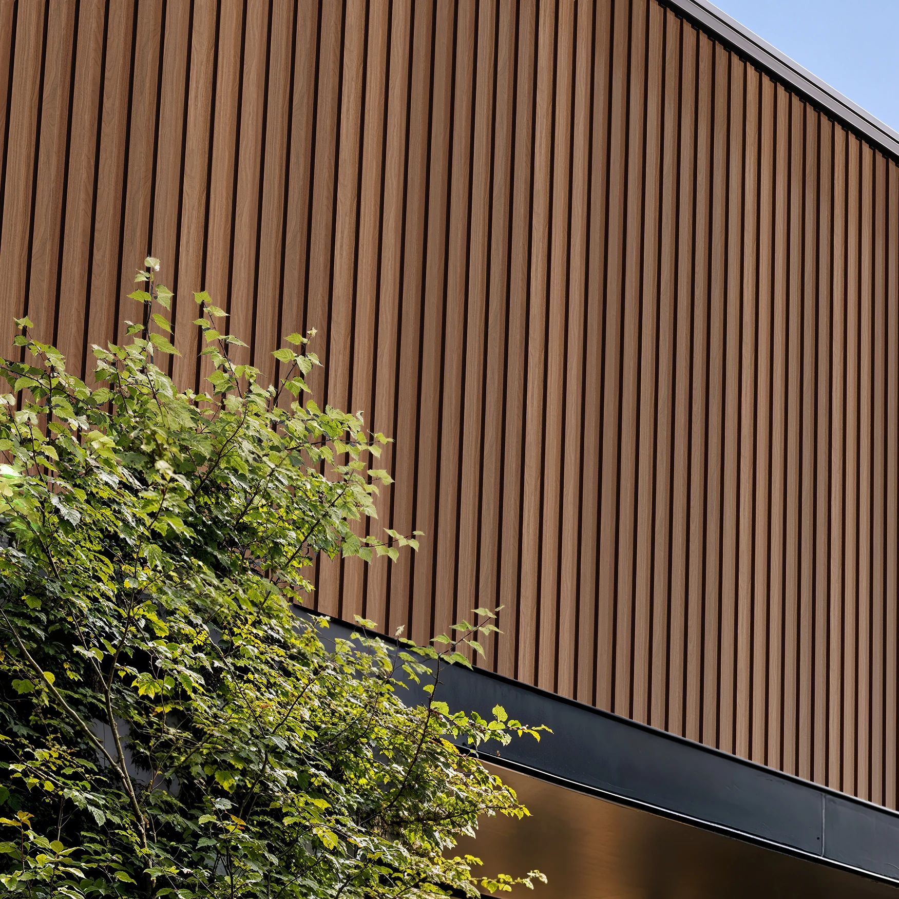 Rose Wood Wes-Trix® WT1 Metal Siding Exterior Wall Cladding visualization by Western States Metal Roofing