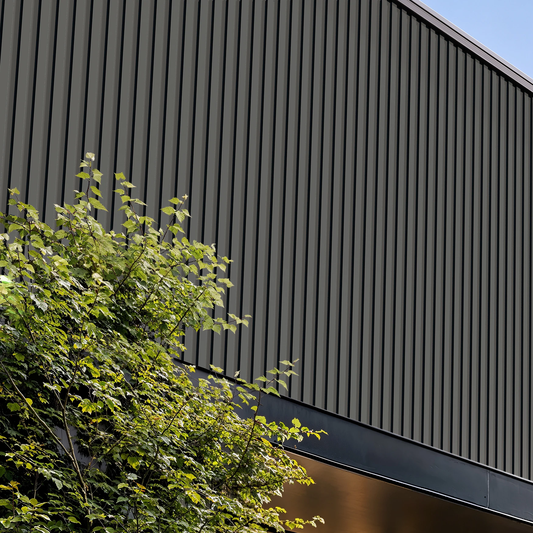 Visualisation de Slate Gray Wes-Trix® WT1 Revêtement mural extérieur par Western States Metal Roofing