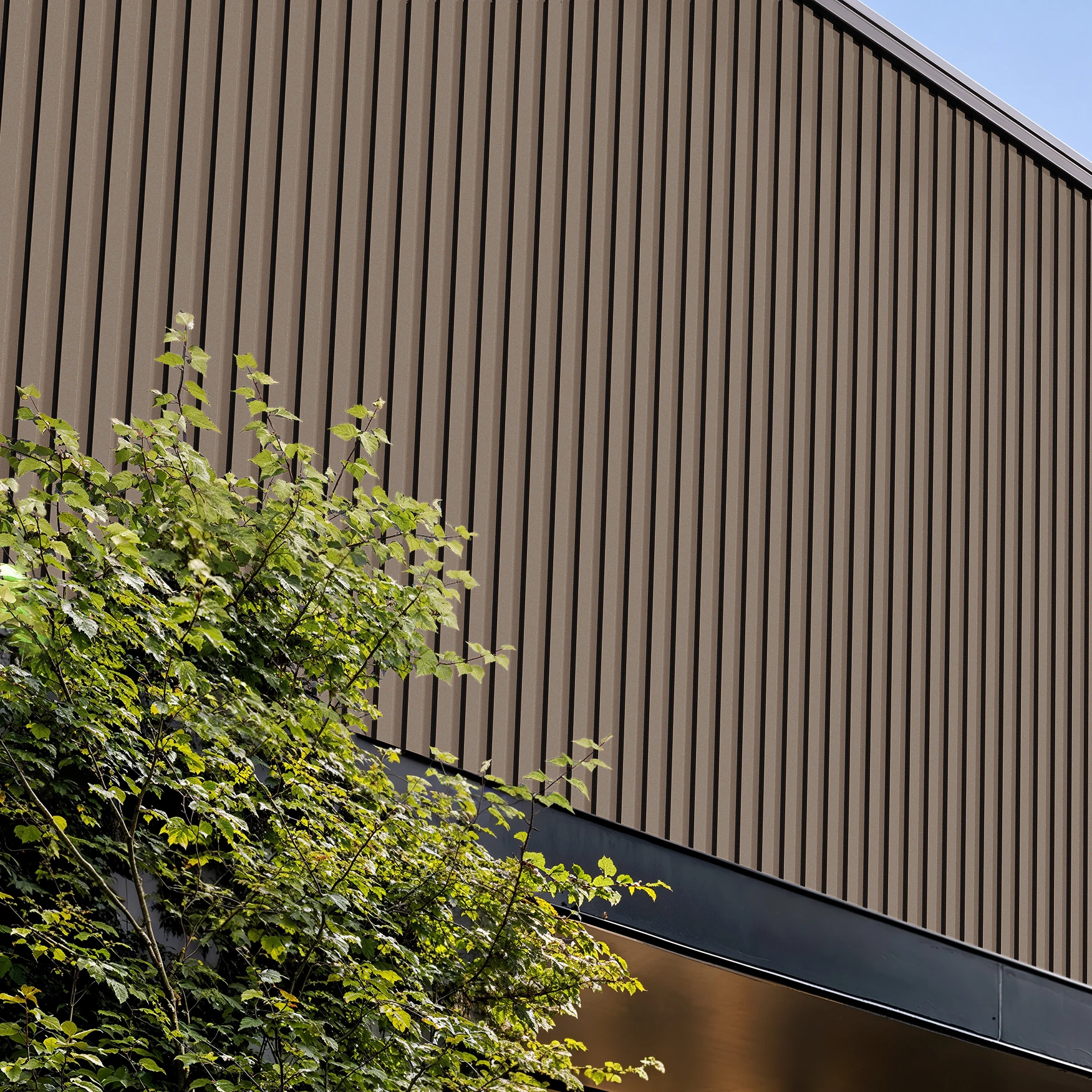 Speckled Galvanized Rust Wes-Trix® WT1 Metal Siding Exterior Wall Cladding visualization by Western States Metal Roofing