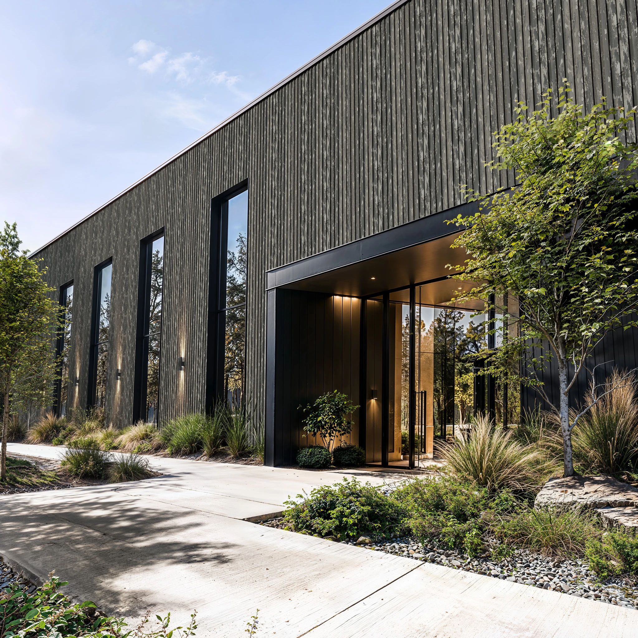 Aged Wood Wes-Trix® WT1 Metal Siding Exterior Wall Cladding visualization by Western States Metal Roofing