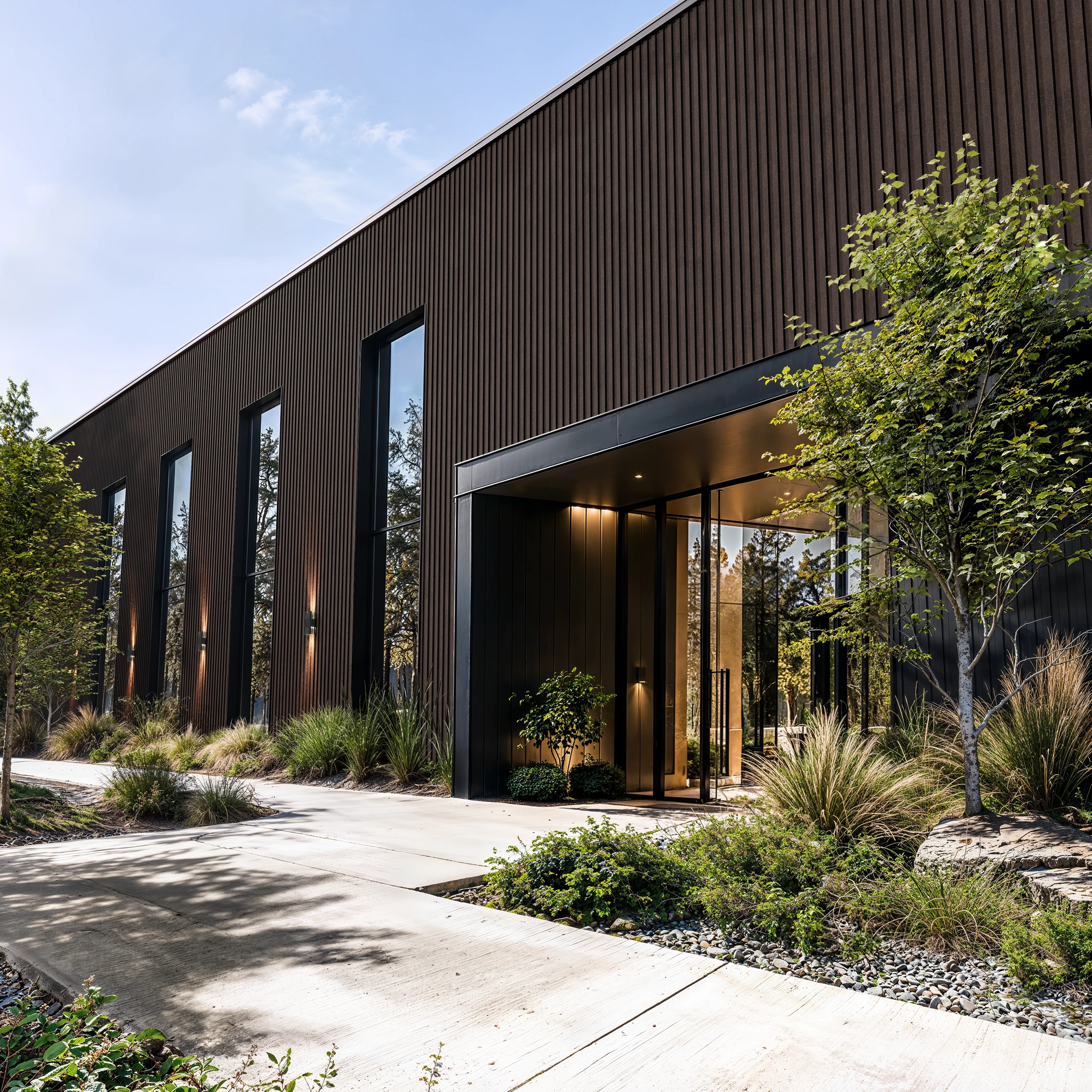 Visualisation de Blackened Copper Wes-Trix® WT1 Revêtement mural extérieur par Western States Metal Roofing