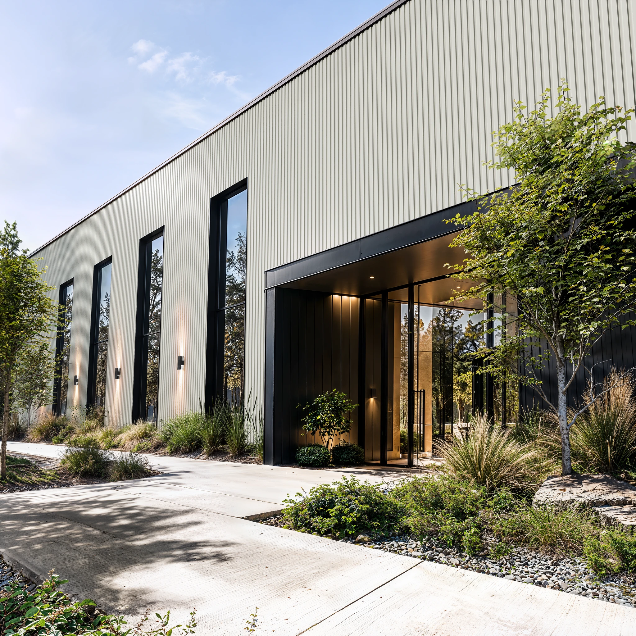 Bone White Wes-Trix® WT1 Metal Siding Exterior Wall Cladding visualization by Western States Metal Roofing