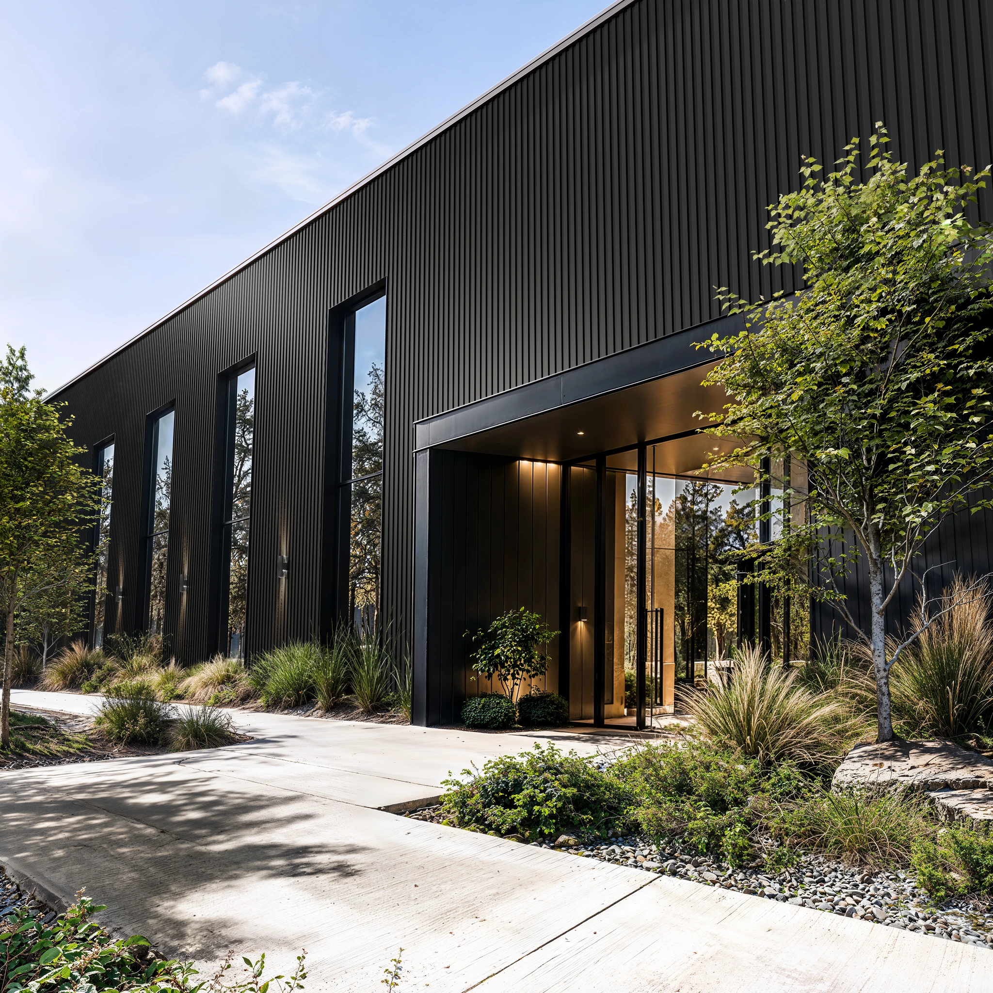 Charcoal Gray Wes-Trix® WT1 Metal Siding Exterior Wall Cladding visualization by Western States Metal Roofing