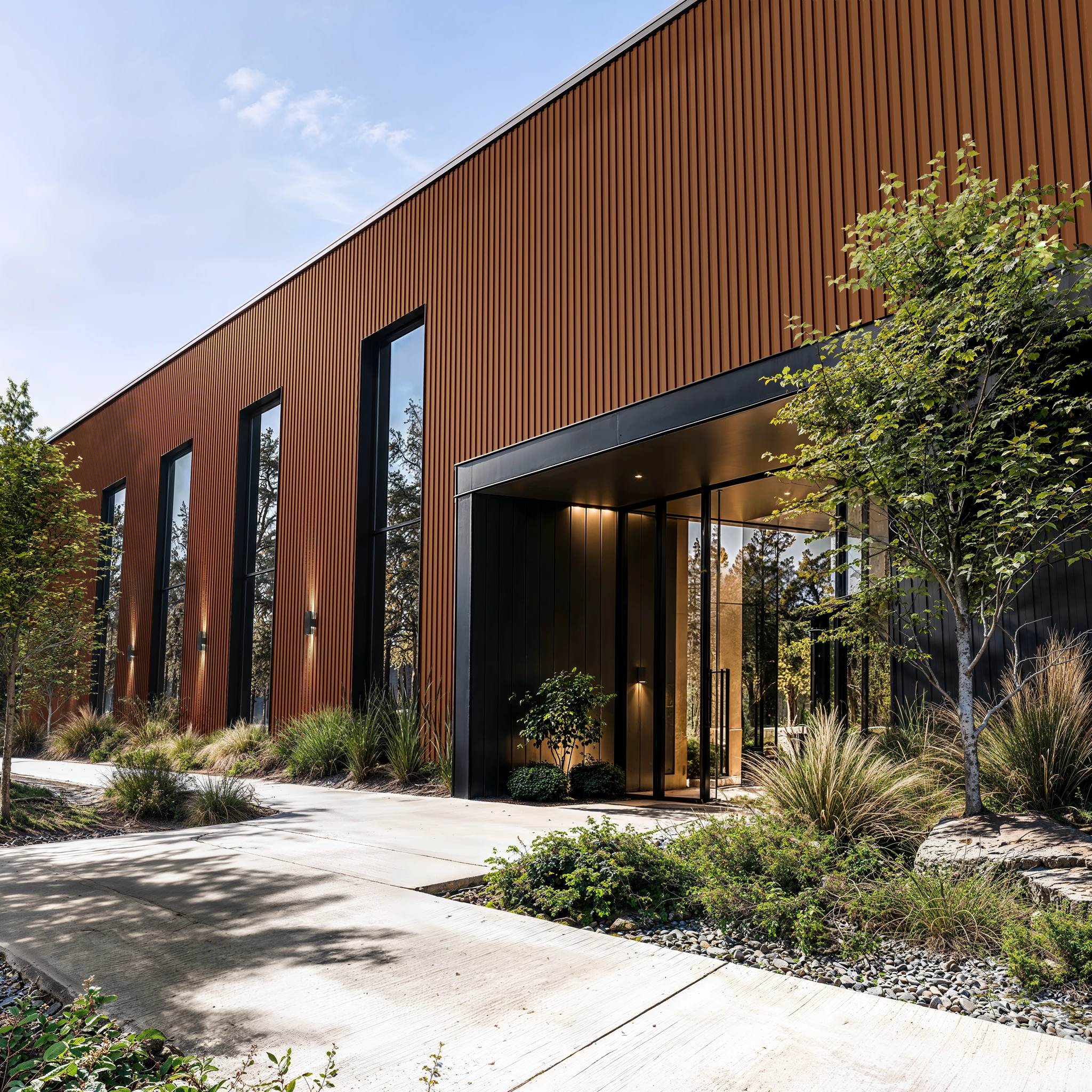 Copper Penny Wes-Trix® WT1 Metal Siding Exterior Wall Cladding visualization by Western States Metal Roofing