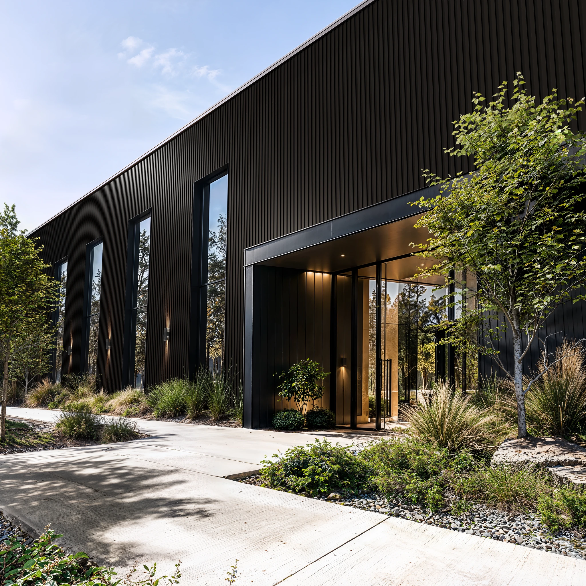 Dark Bronze Wes-Trix® WT1 Metal Siding Exterior Wall Cladding visualization by Western States Metal Roofing