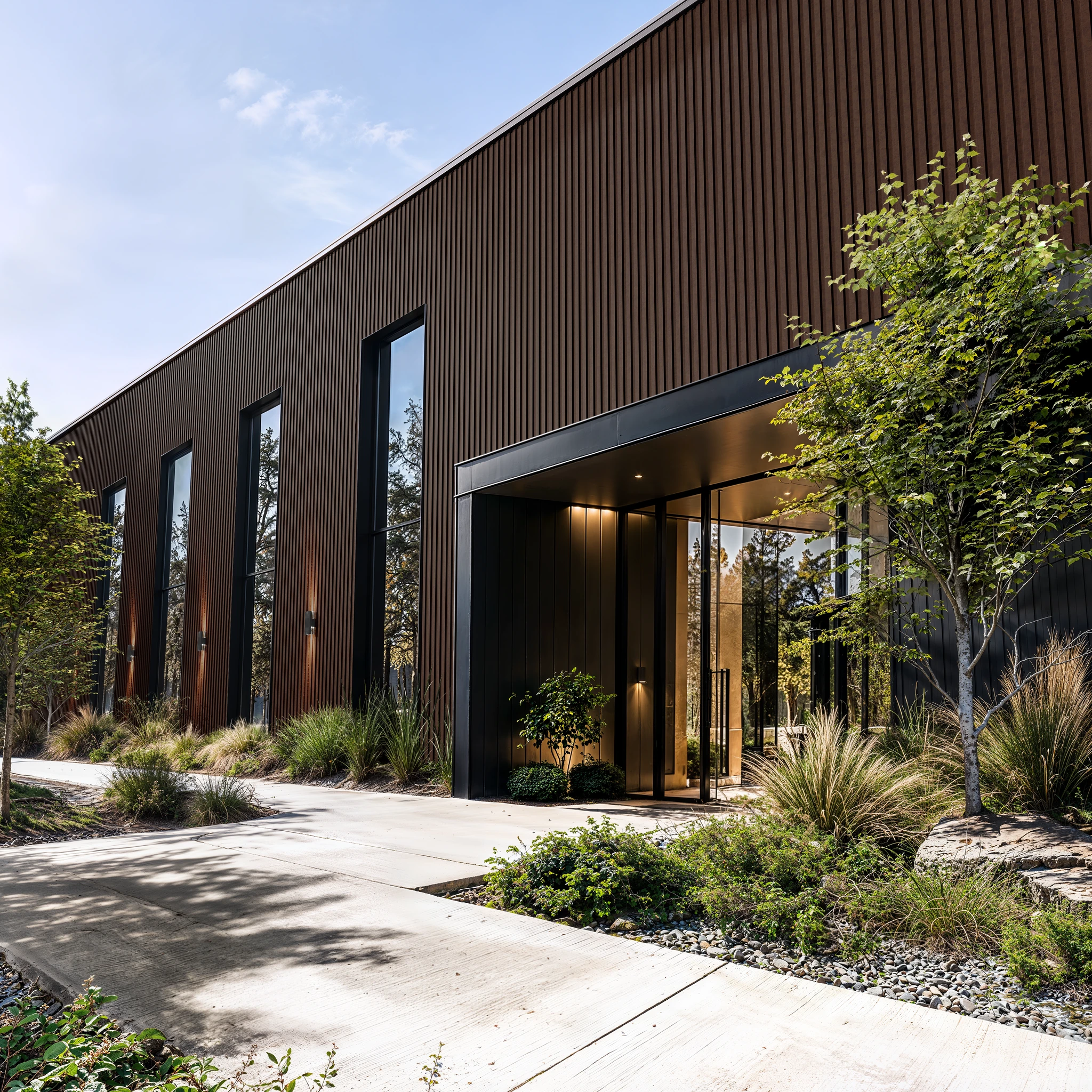 Fresh Rust Wes-Trix® WT1 Metal Siding Exterior Wall Cladding visualization by Western States Metal Roofing