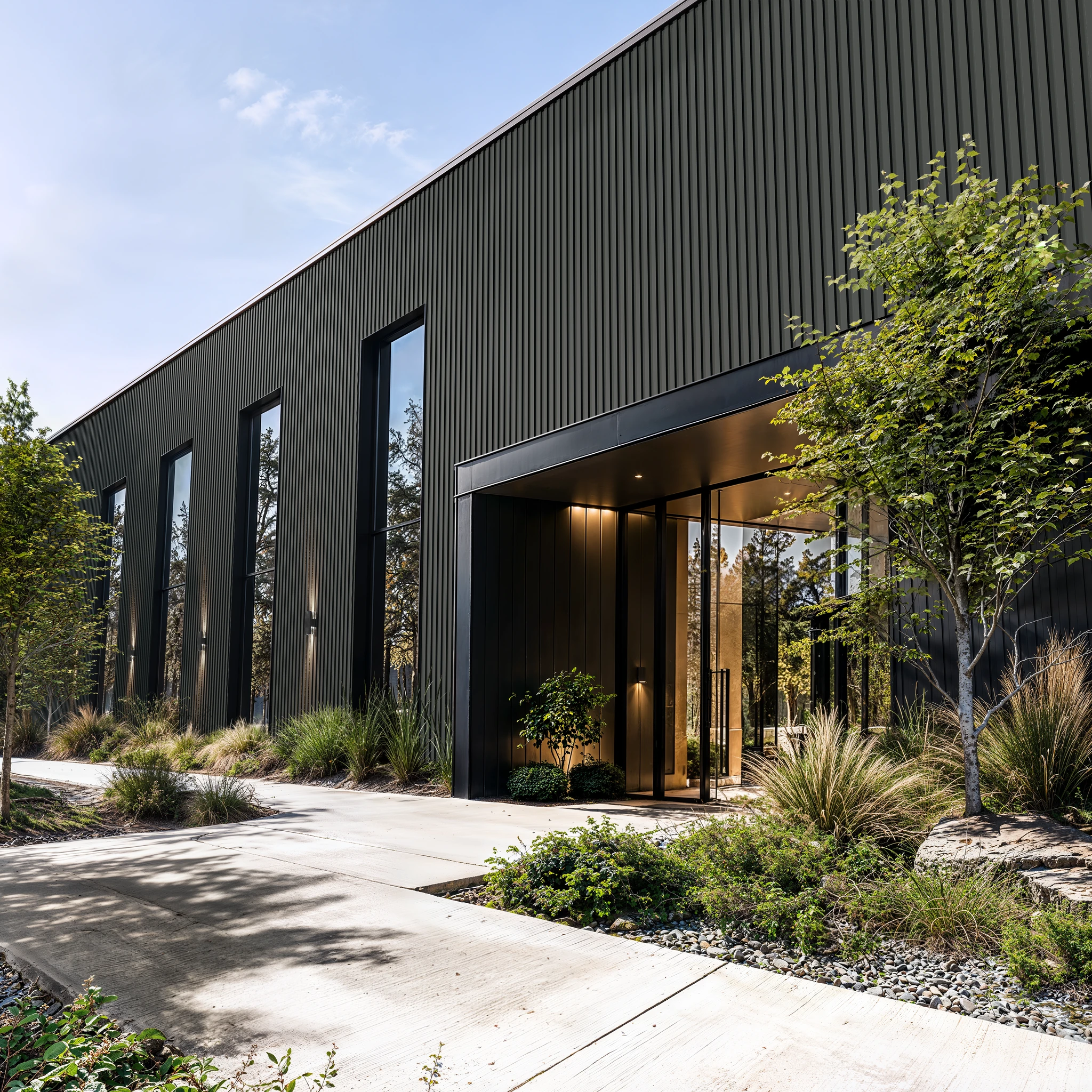 Matte Musket Gray Wes-Trix® WT1 Metal Siding Exterior Wall Cladding visualization by Western States Metal Roofing