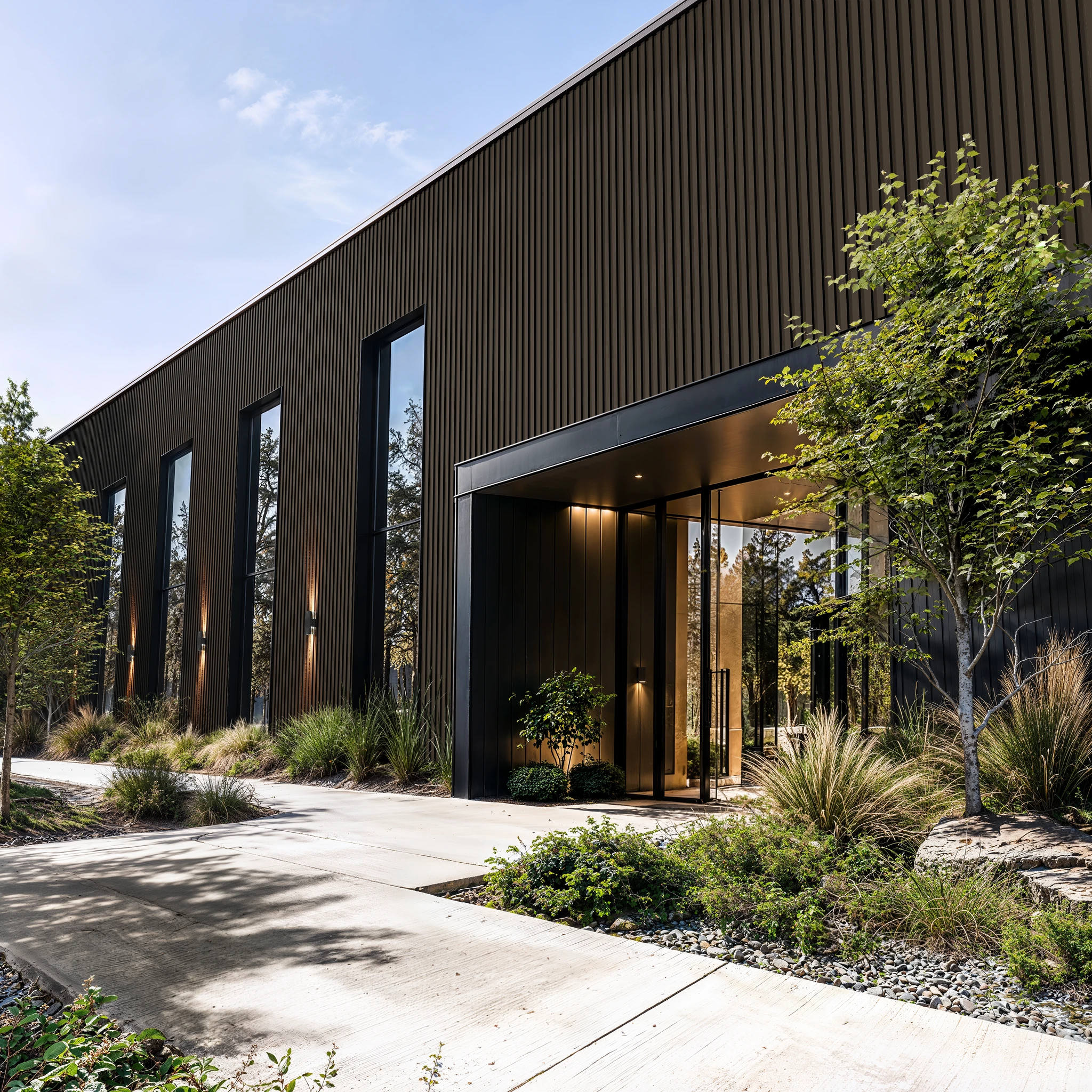Matte Patina Wes-Trix® WT1 Metal Siding Exterior Wall Cladding visualization by Western States Metal Roofing