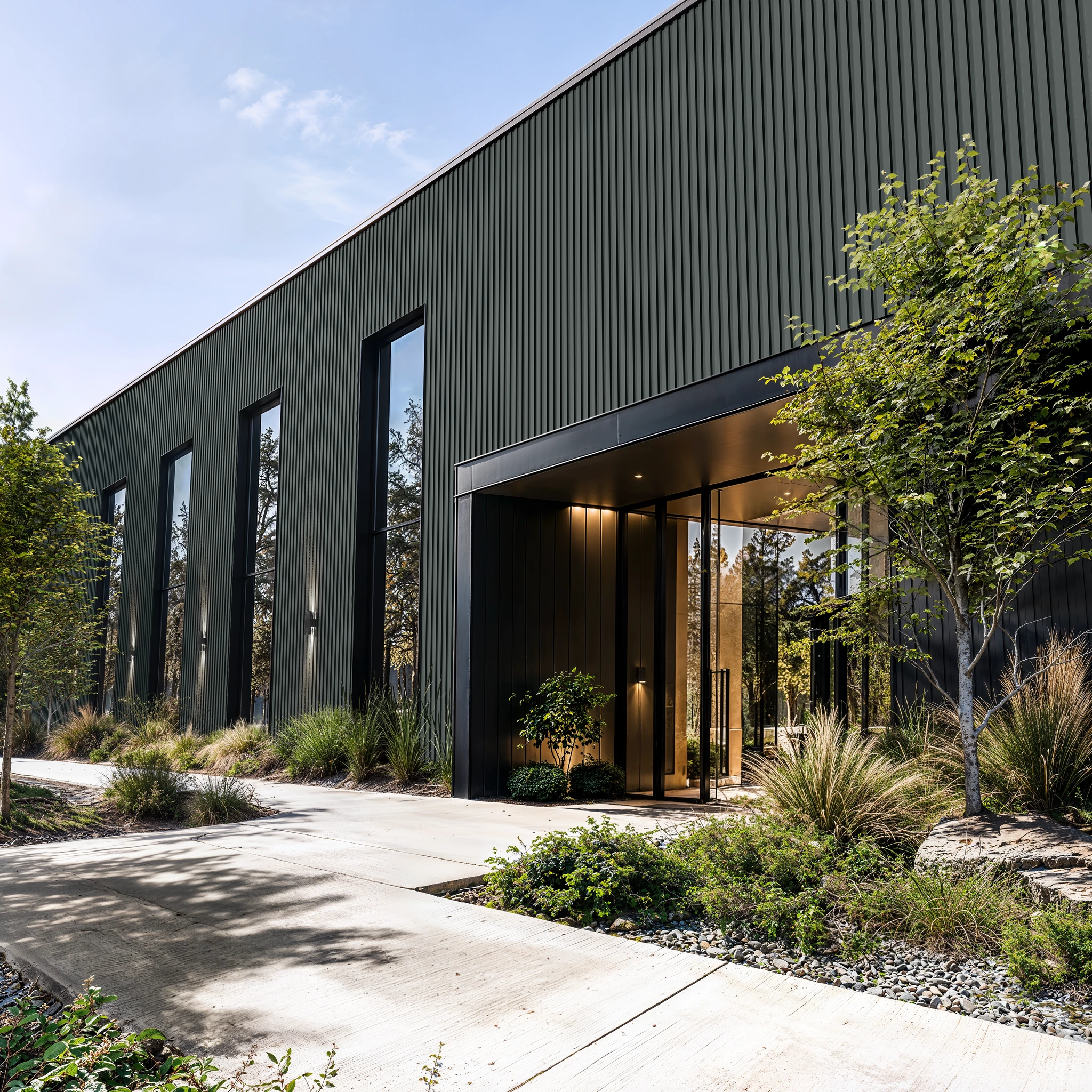 Visualisation de Mate Zinc Metallic Wes-Trix® WT1 Revêtement mural extérieur par Western States Metal Roofing