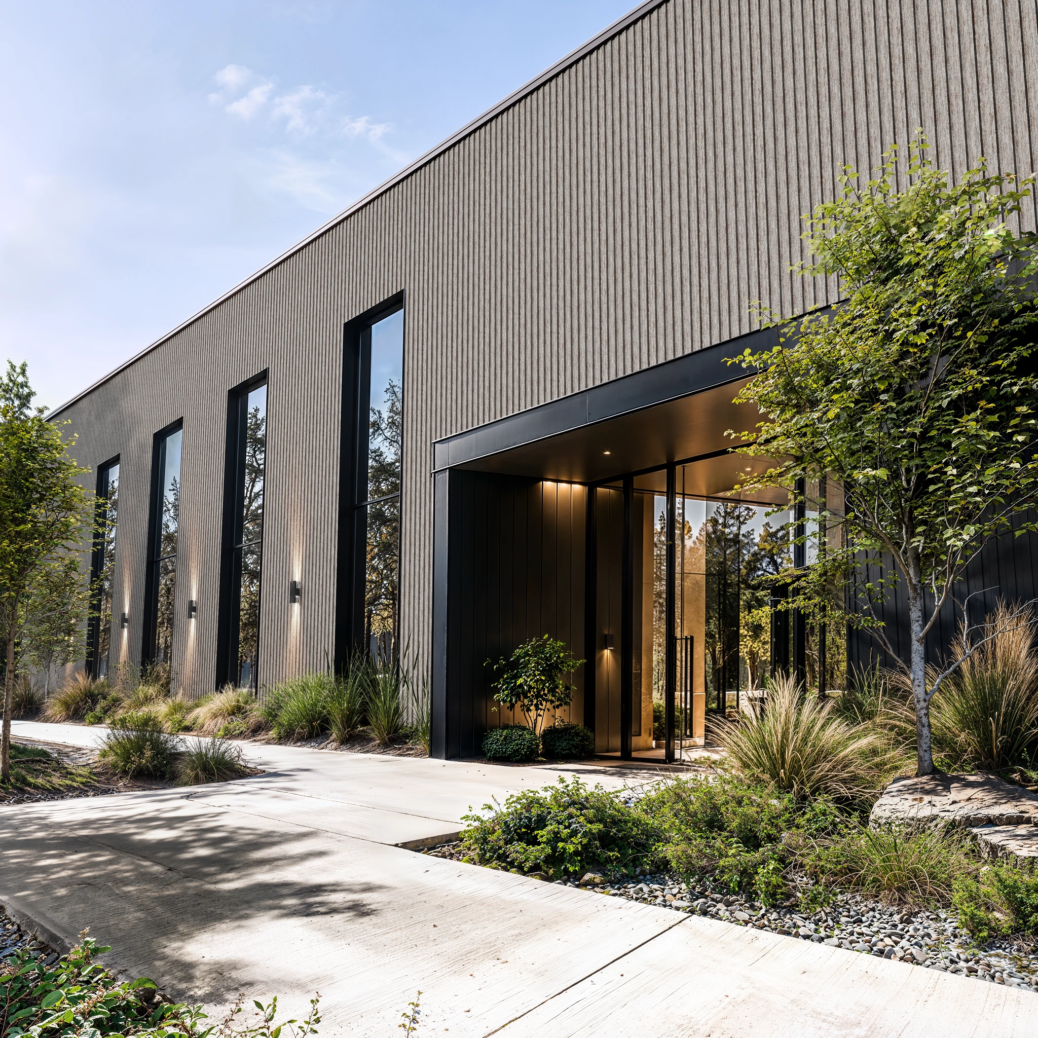 Reclaimed Metal Rust Wes-Trix® WT1 Metal Siding Exterior Wall Cladding visualization by Western States Metal Roofing