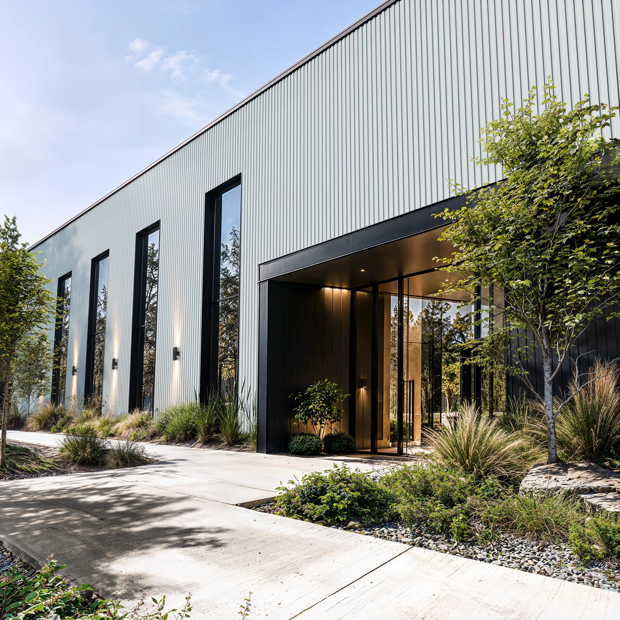 Regal White Wes-Trix® WT1 Metal Siding Exterior Wall Cladding visualization by Western States Metal Roofing