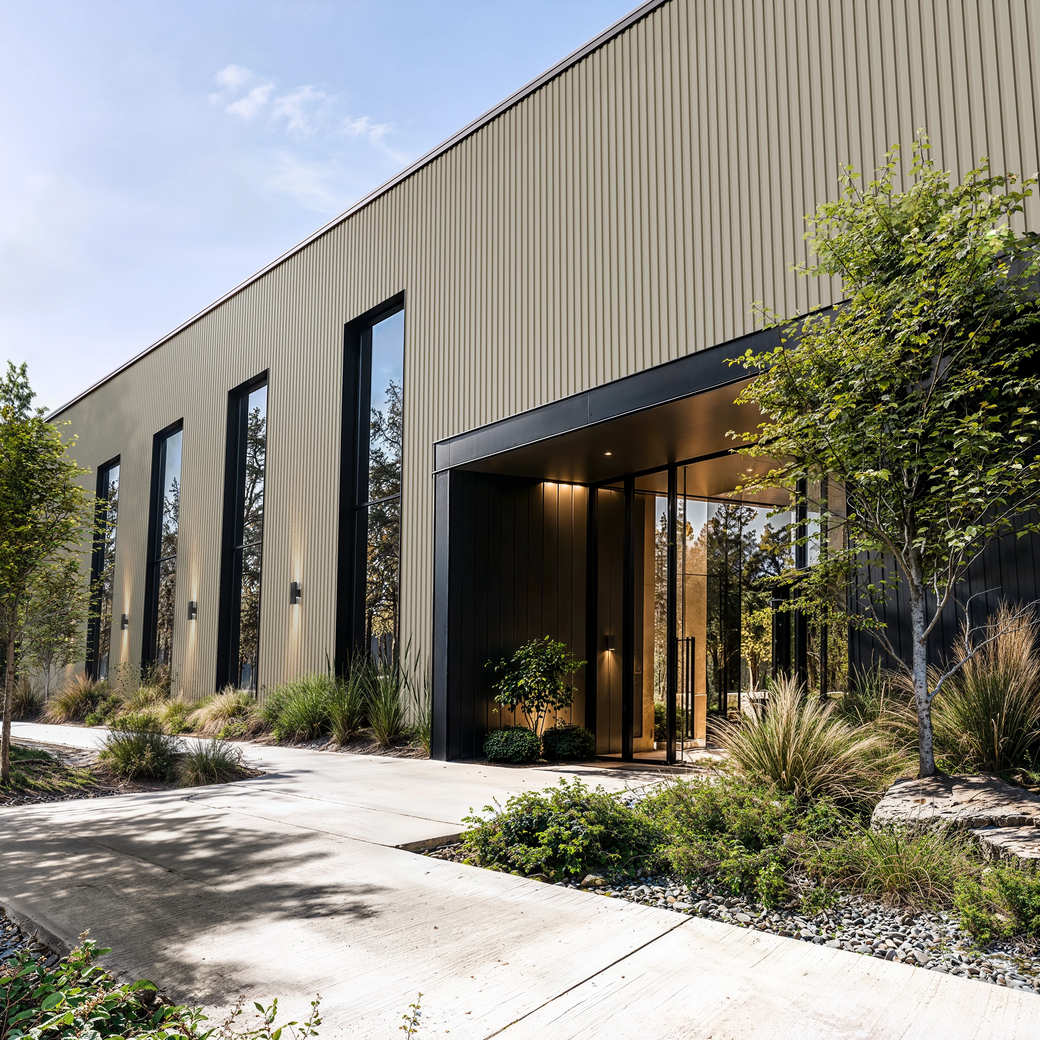 Sandstone Wes-Trix® WT1 Metal Siding Exterior Wall Cladding visualization by Western States Metal Roofing