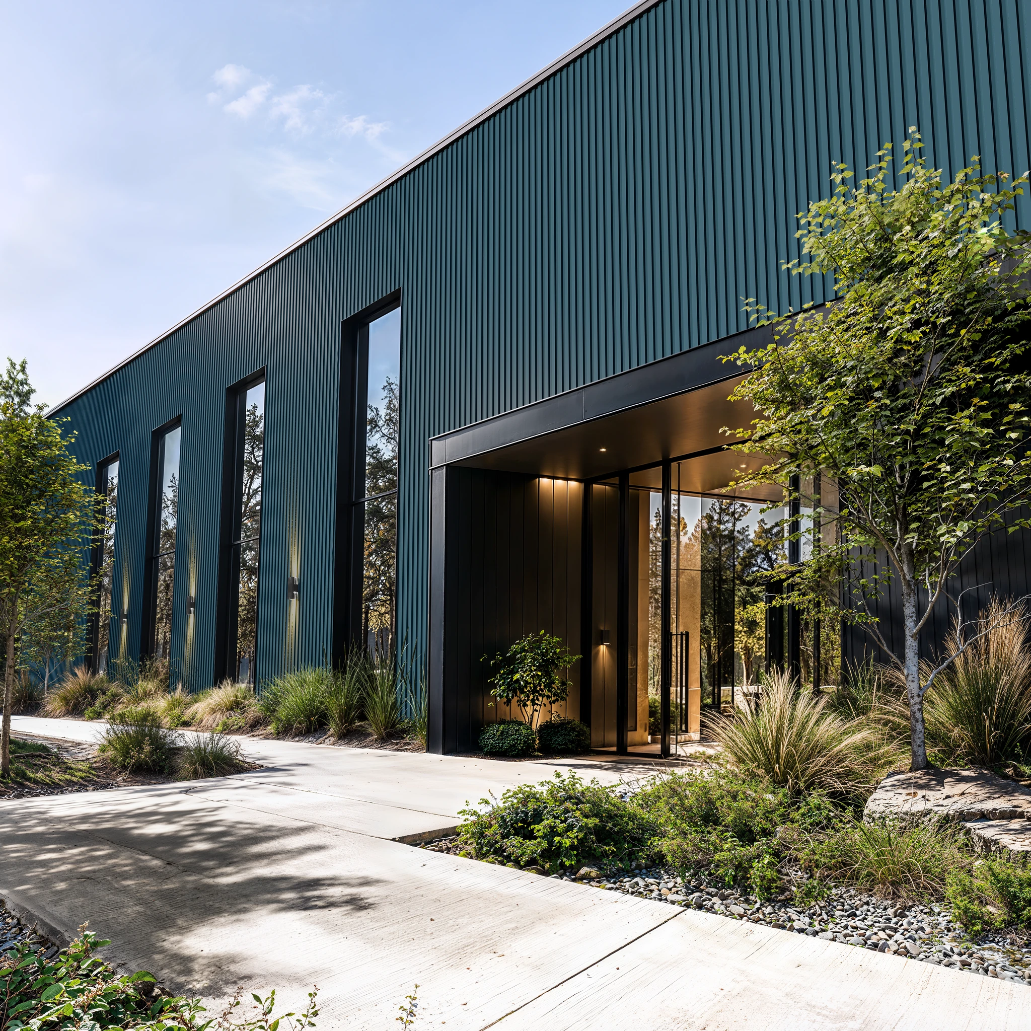 Slate Blue Wes-Trix® WT1 Metal Siding Exterior Wall Cladding visualization by Western States Metal Roofing