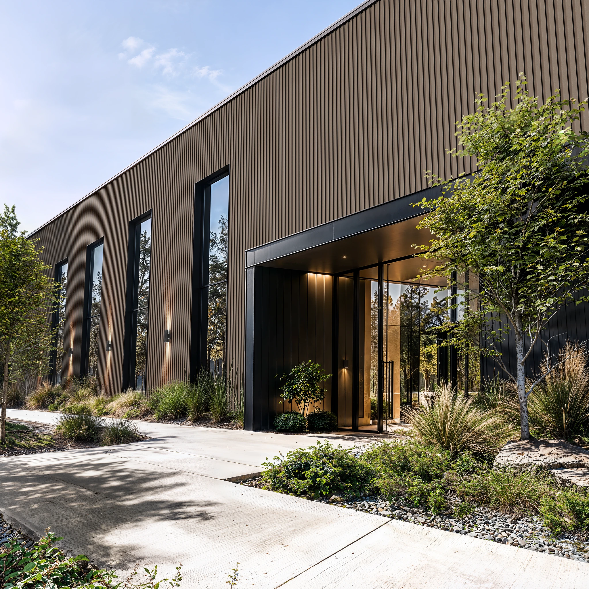 Speckled Galvanized Rust Wes-Trix® WT1 Metal Siding Exterior Wall Cladding visualization by Western States Metal Roofing