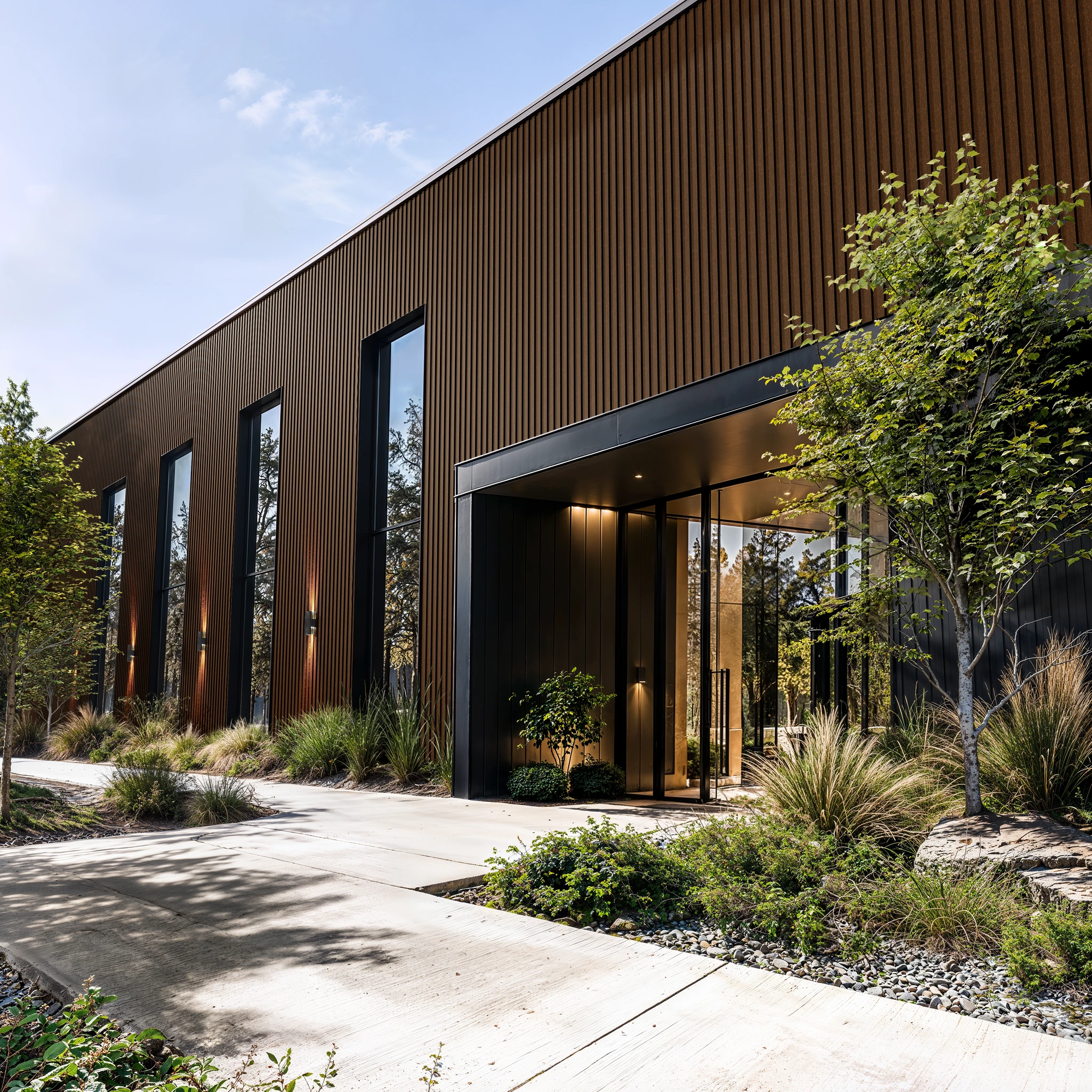 Speckled Rust Wes-Trix® WT1 Metal Siding Exterior Wall Cladding visualization by Western States Metal Roofing