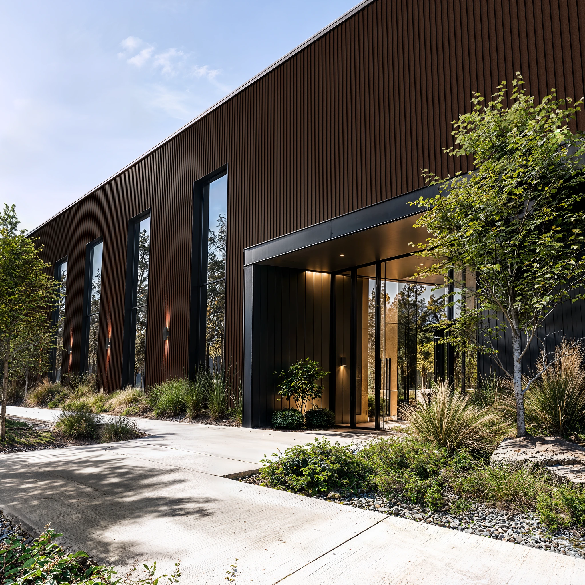 Weathered Rustic Wes-Trix® WT1 Metal Siding Exterior Wall Cladding visualization by Western States Metal Roofing