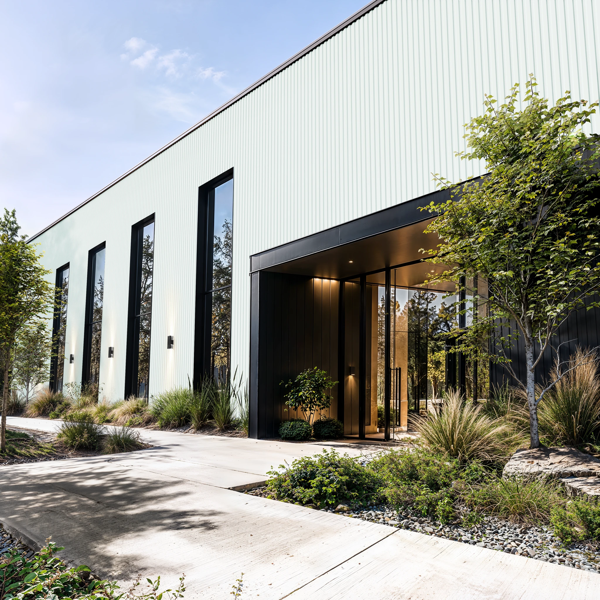 White Wood Wes-Trix® WT1 Metal Siding< Exterior Wall Cladding visualization by Western States Metal Roofing