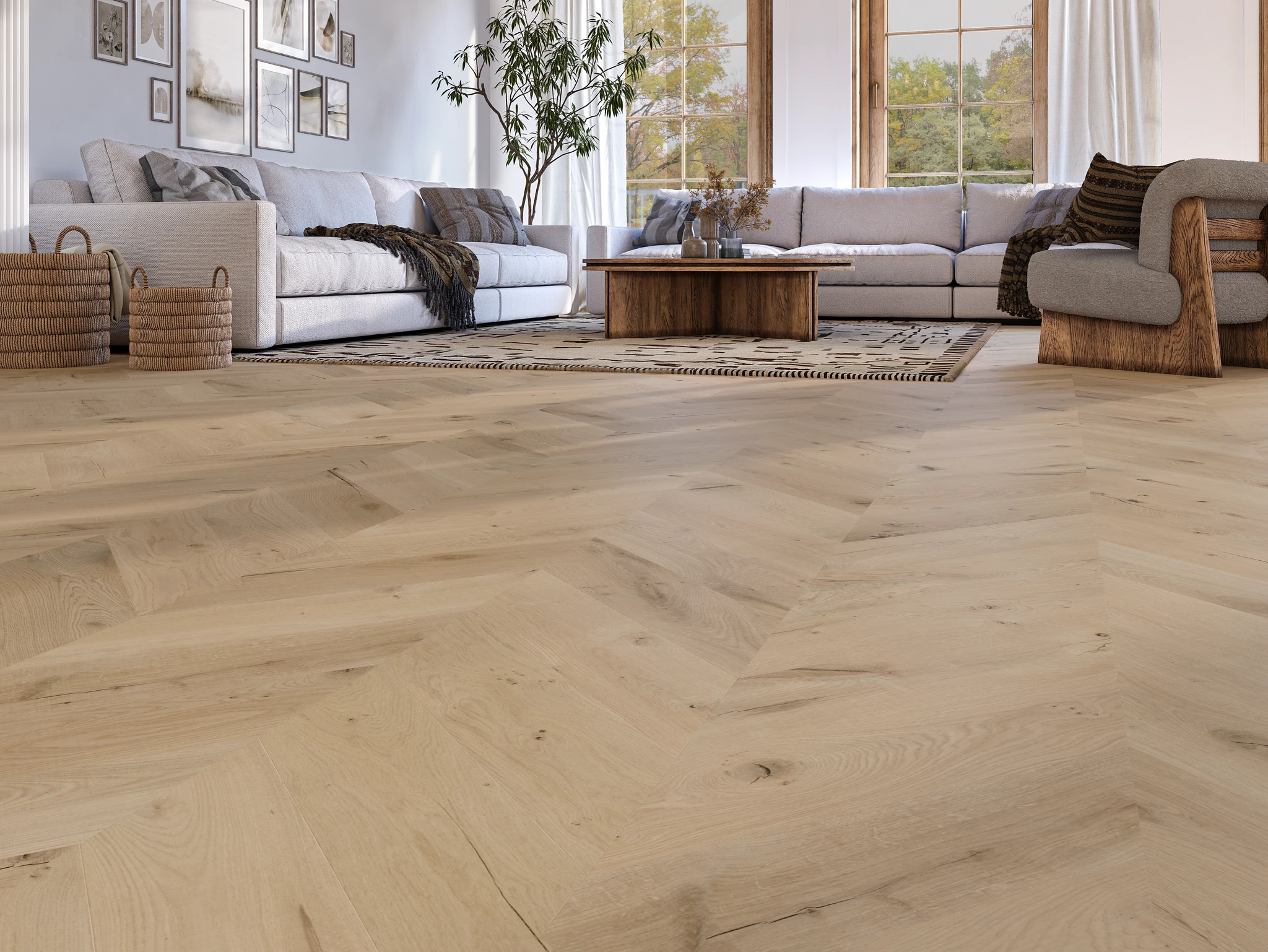 European Santorini Collection Etoile - Chevron Pattern Wood Floor Flooring visualization by European Company