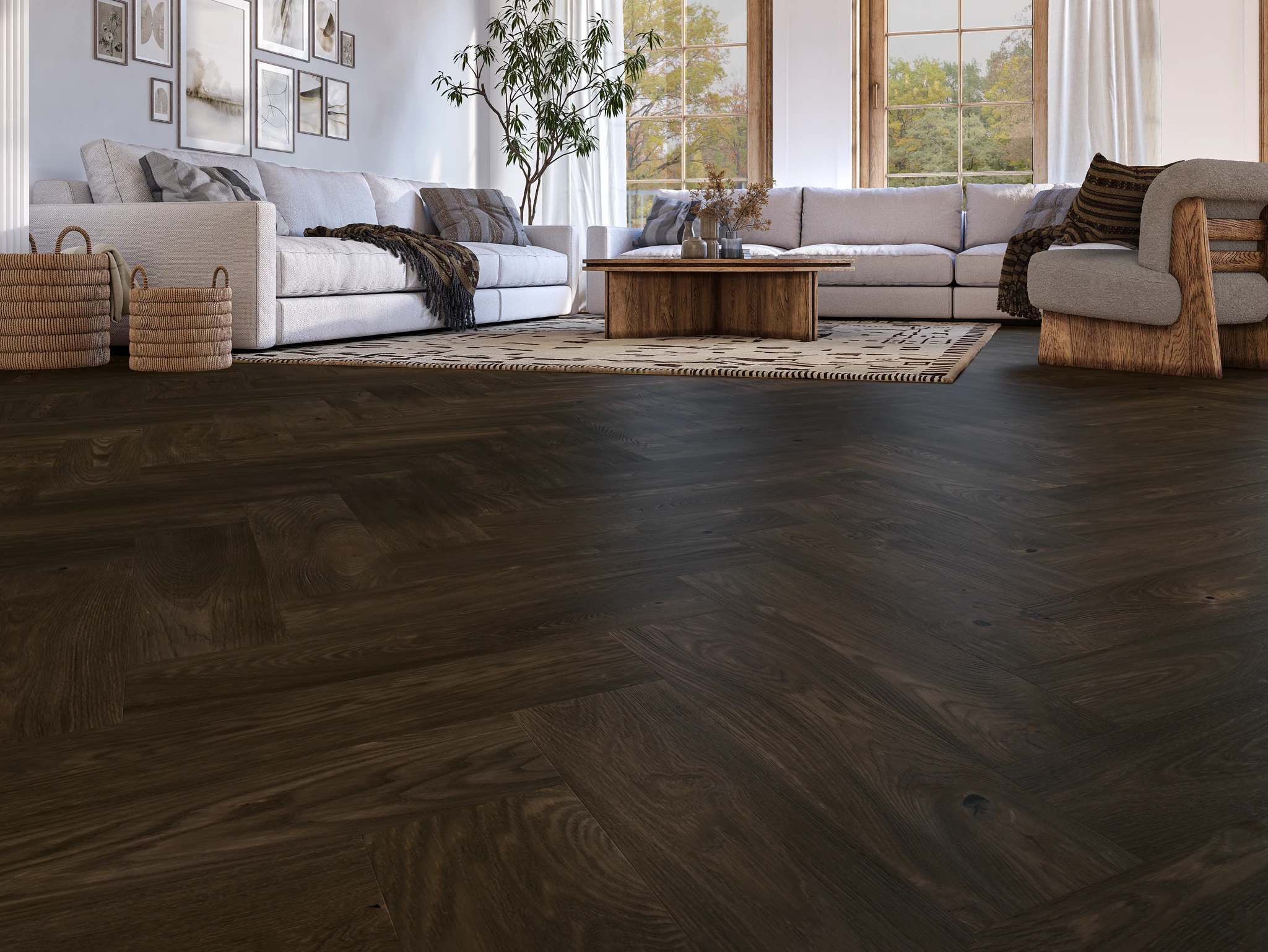 Visualisation de European Santorini Collection Lune - Herringbone Pattern Revêtement de sol par European Company