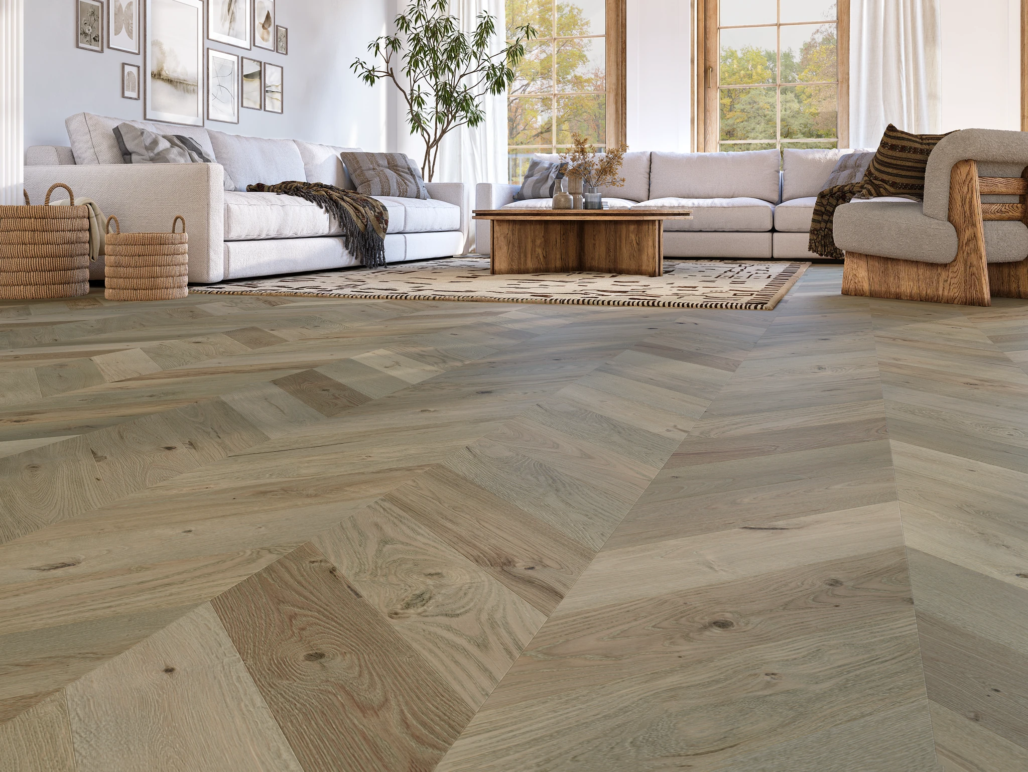 Visualisation de European Santorini Collection Ocean - Chevron pattern Revêtement de sol par European Company