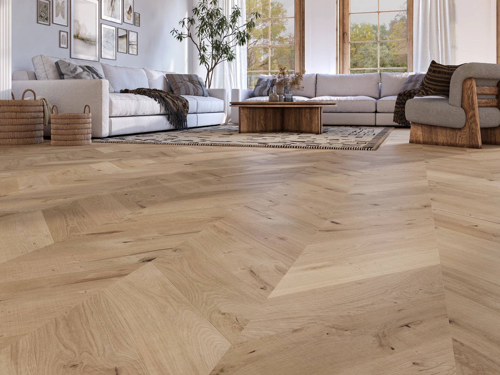 Visualisation de European Unfinished Collection Reclaimed - Chevron pattern Revêtement de sol par European Company