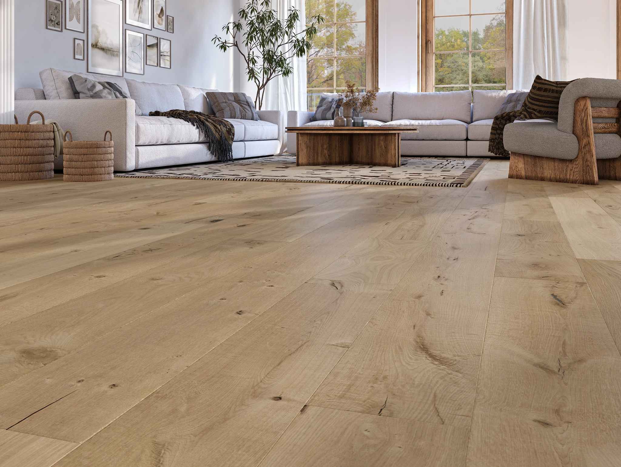 European Unfinished Collection Reclaimed Wood Floor Flooring visualization by European Company