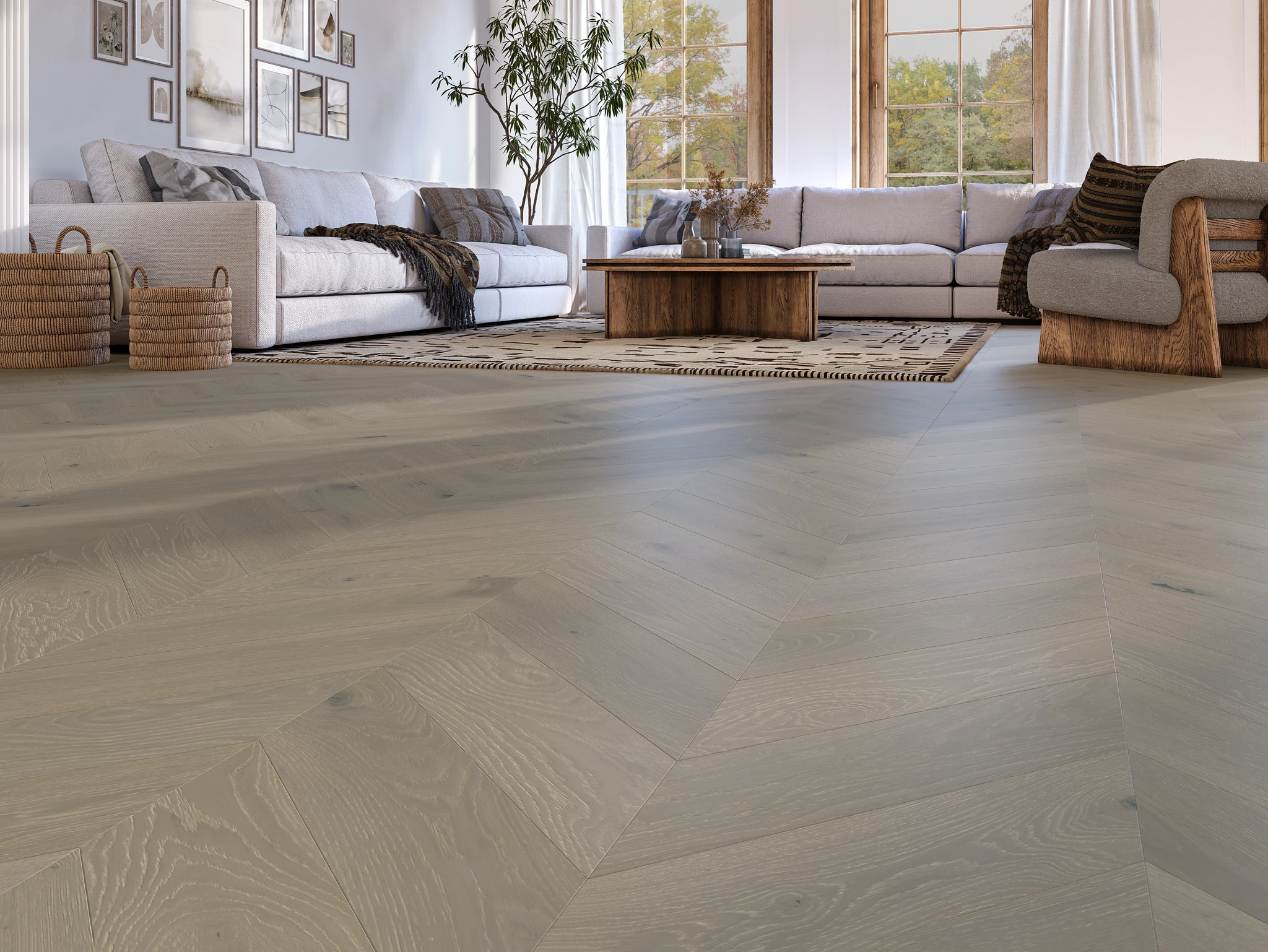 European Wood Collection Leger - Chevron Pattern Wood Floor Flooring visualization by European Company