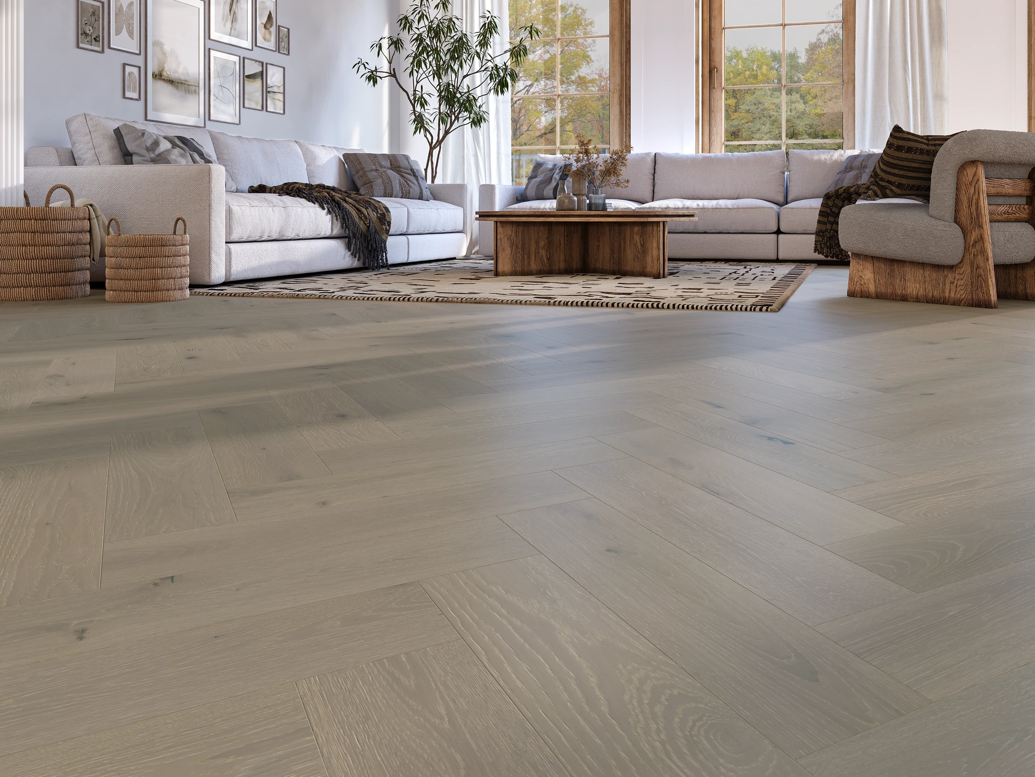 Visualisation de European Wood Collection Leger - Herringbone Pattern Revêtement de sol par European Company