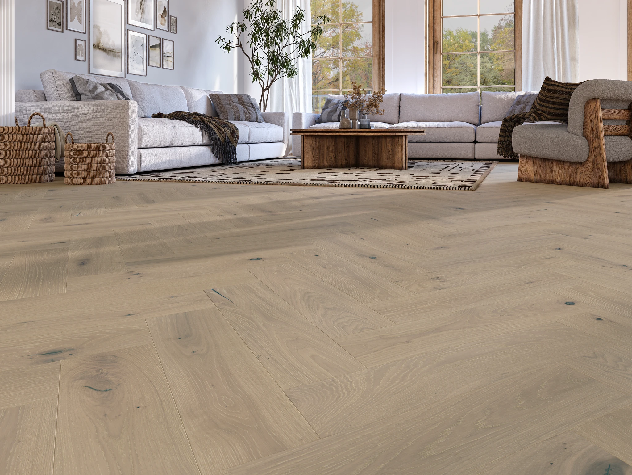 European Wood Collection Sable - Herringbone Pattern Wood Floor Flooring visualization by European Company