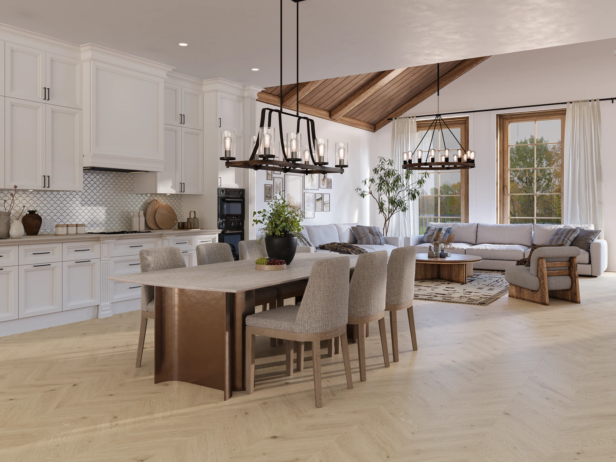 Visualisation de European Wood Collection Natural - Chevron pattern Revêtement de sol par European Company