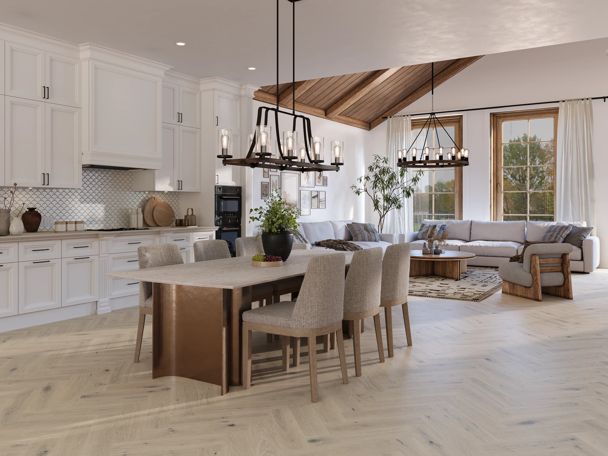 European Wood Collection Sable - Herringbone Pattern Wood Floor Flooring visualization by European Company