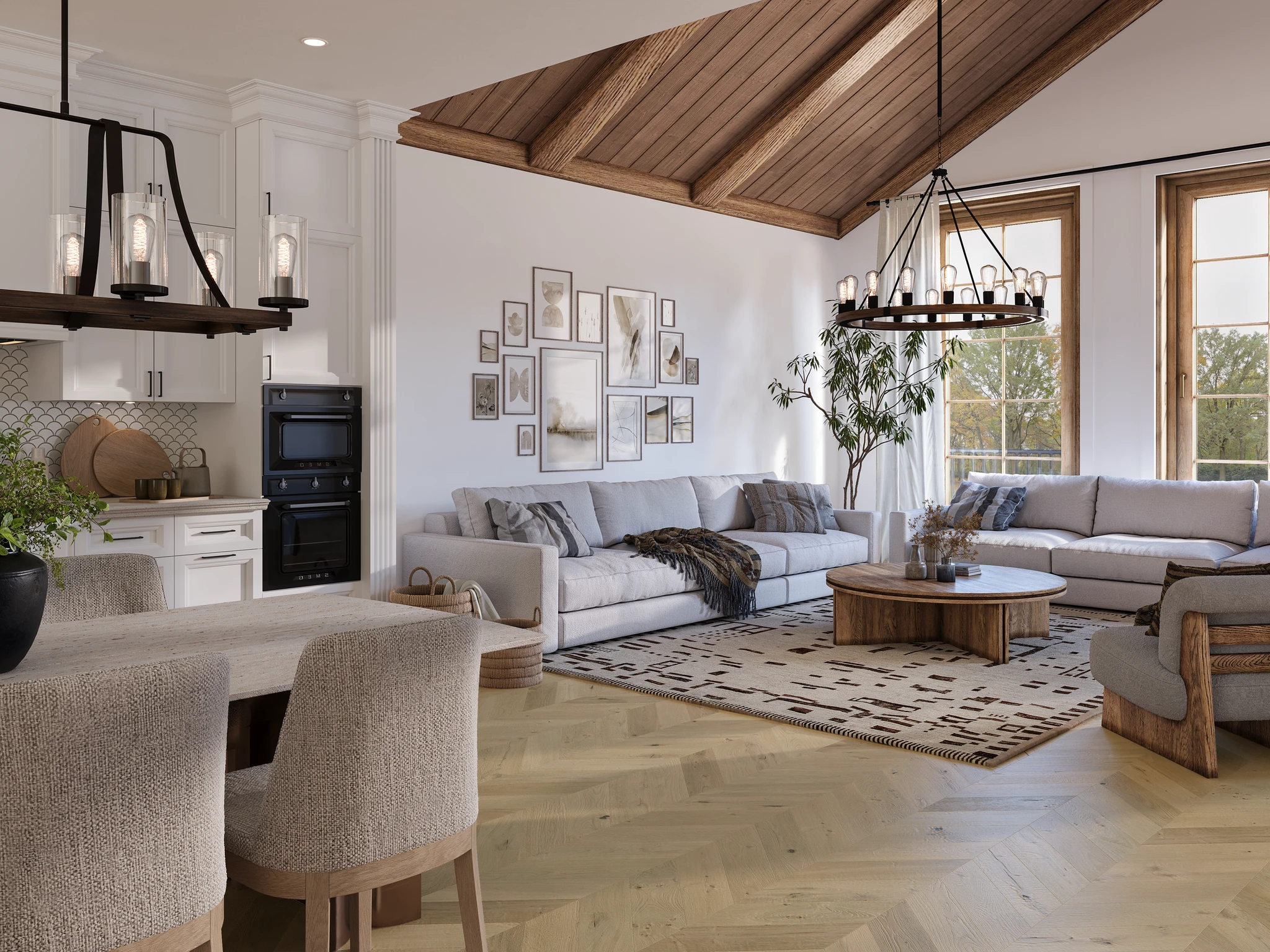 European Santorini Collection Catania - Chevron Pattern Wood Floor Flooring visualization by European Company