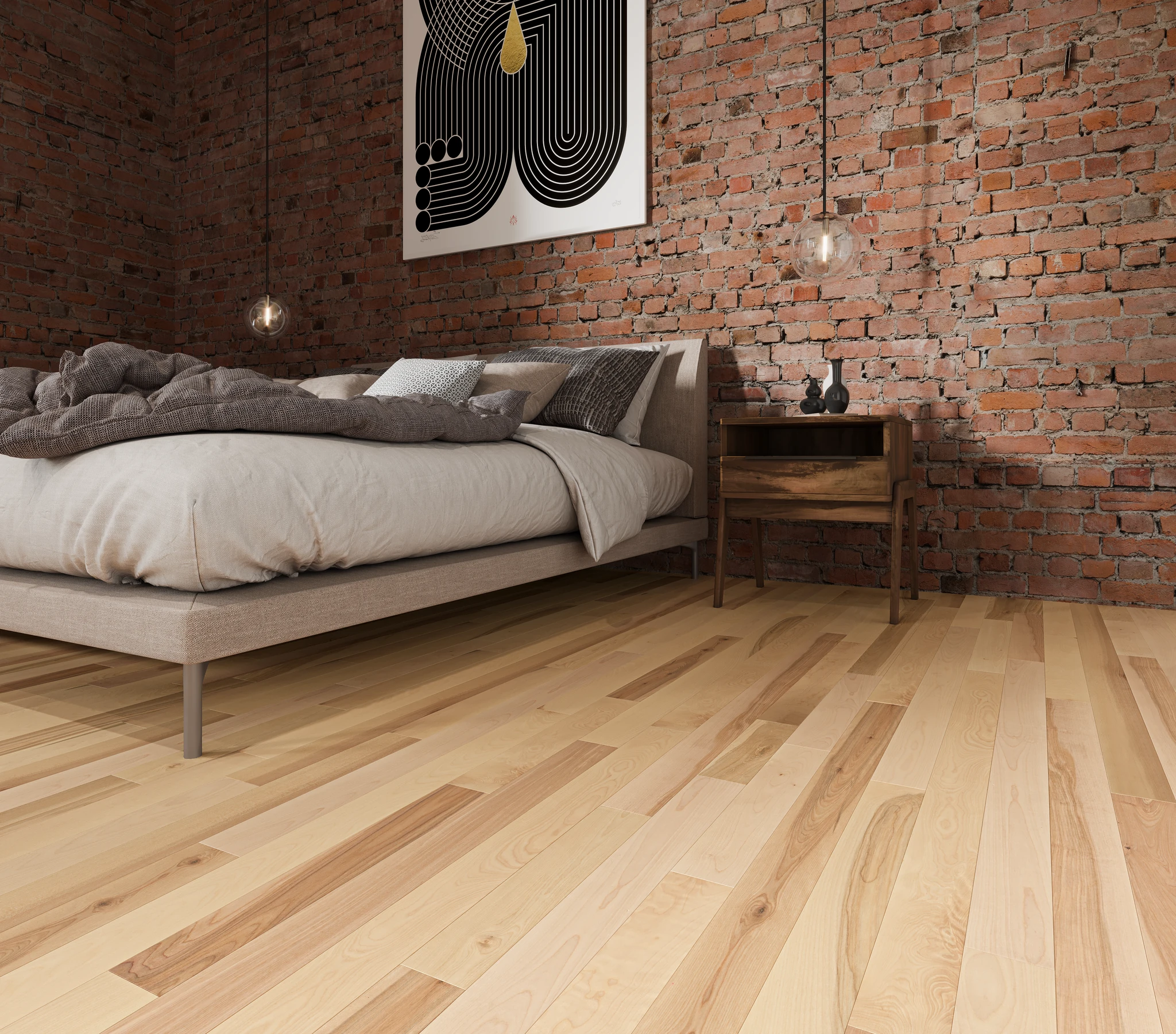 Lagom Matte Birch Wood Floor Flooring visualization by Planchers PG